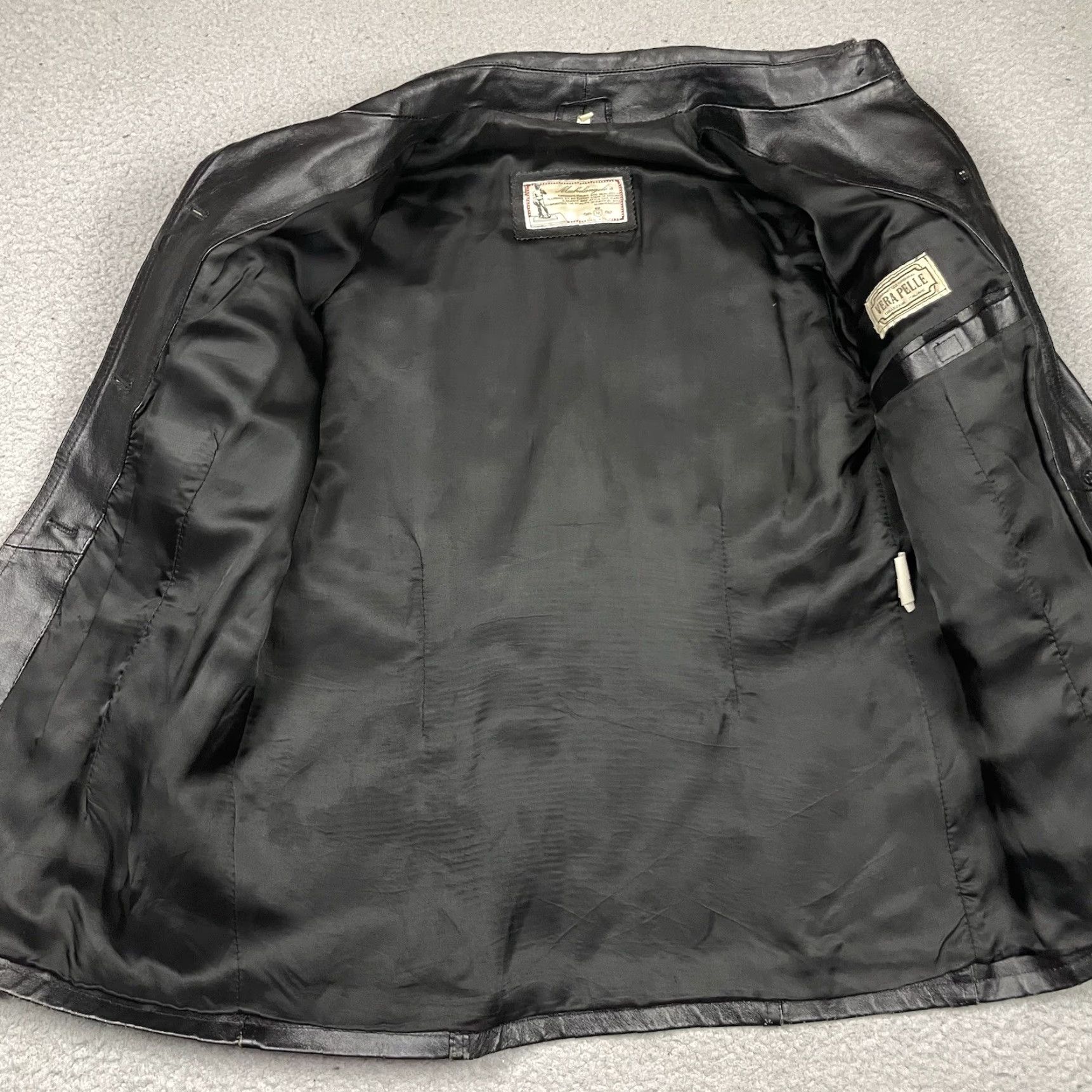 Vintage VINTAGE Michelangelo Leather Jacket Womens Small Black Firenze Made in Italy Casual Rare Leather Motorcycle Jacket Womens Small Black 1990s Size L / US 10 / IT 46 - 5 Thumbnail