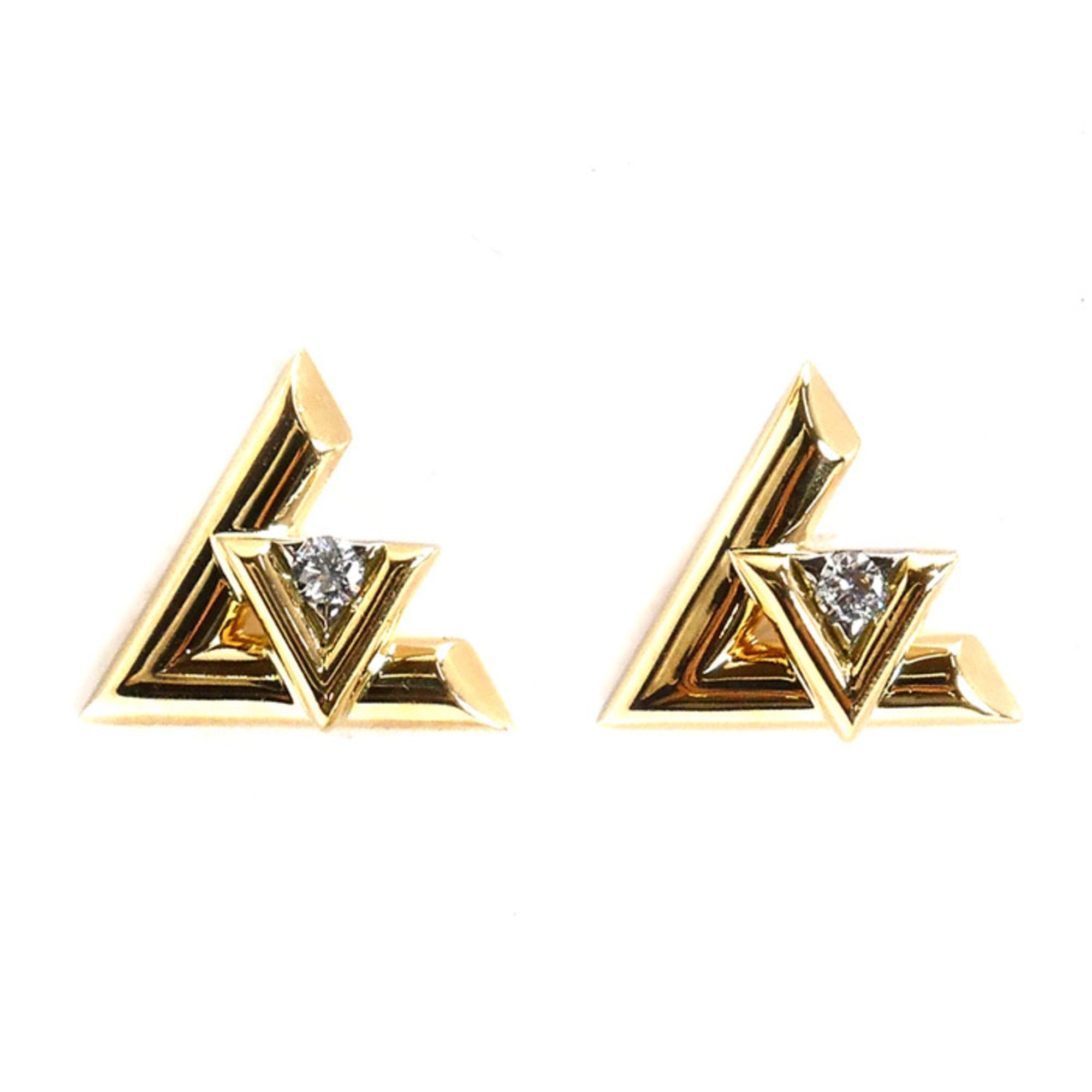 Louis Vuitton LOUIS VUITTON 18KYG Yellow Gold Vault One Earrings Q96969 Diamond 3.4g Set for Women Size ONE SIZE - 1 Thumbnail