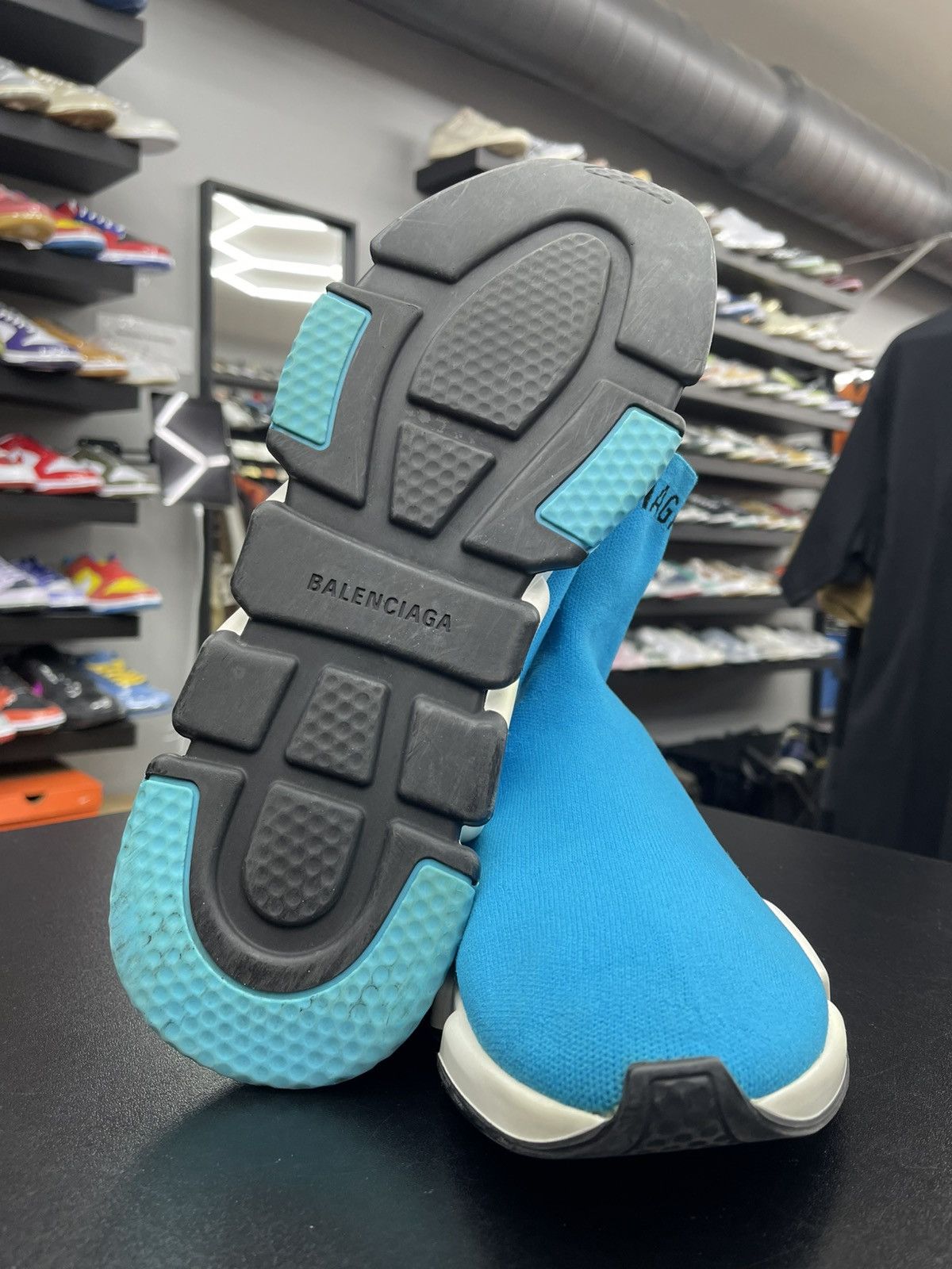 Balenciaga Size 13US/46EU - Balenciaga Speed Sock Runner Blue Size US 13 / EU 46 - 9 Thumbnail