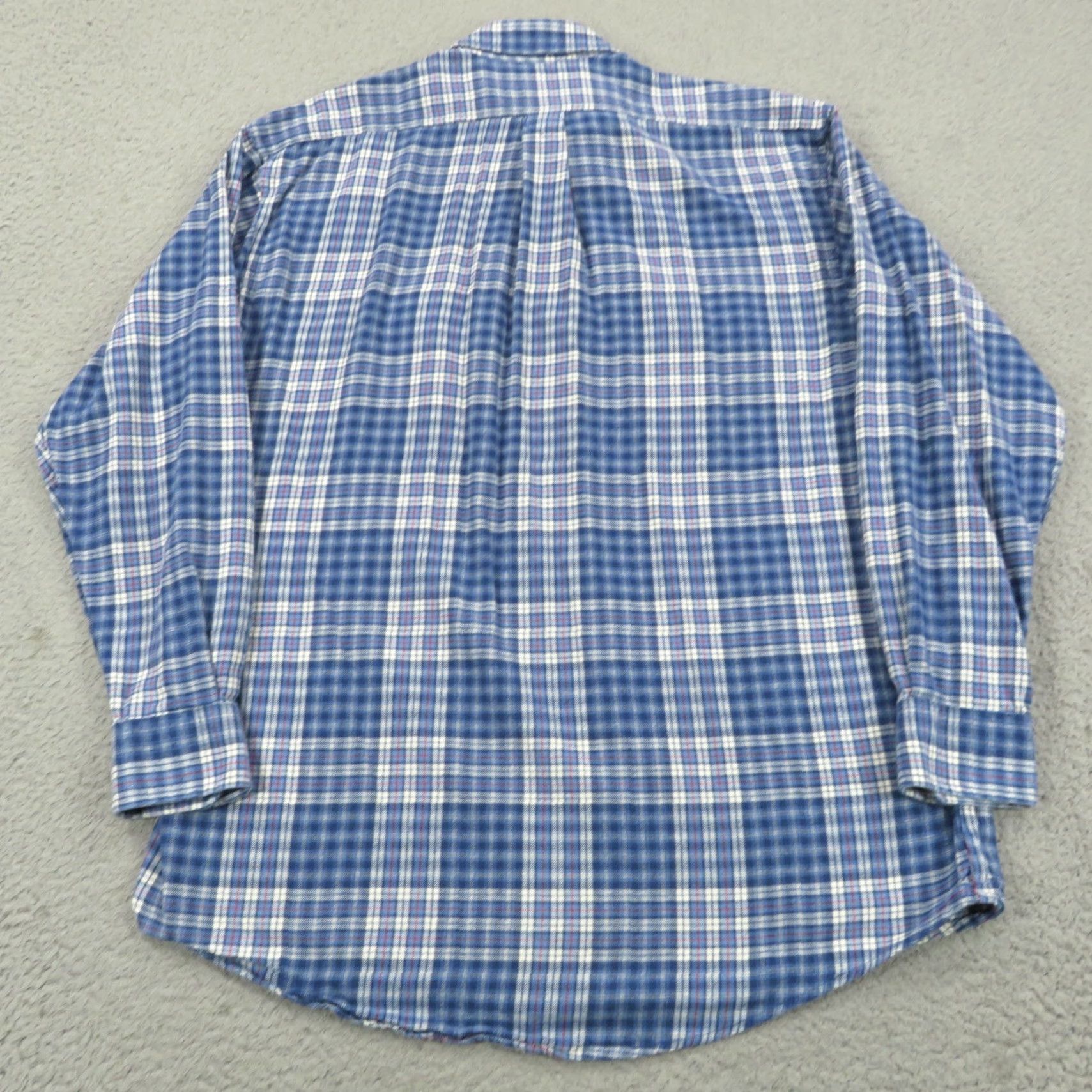 Vintage Onward Reserve Shirt Men Large Blue White Check Plaid Cotton Flannel Long Sleeve Button-Up Size US L / EU 52-54 / 3 - 5 Thumbnail