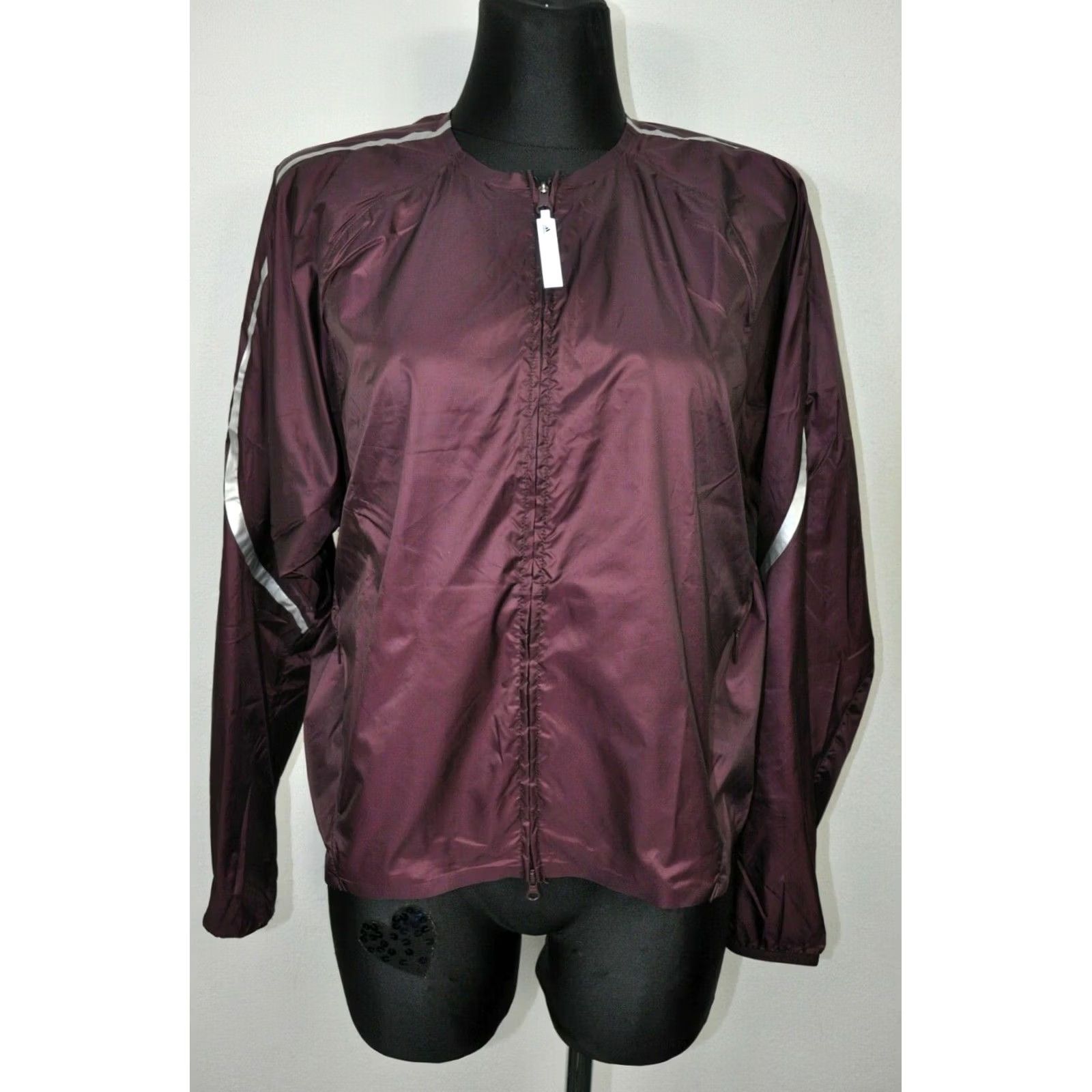 Stella McCartney adidas by Stella McCartney Run Light Jacket Women's M Windbreaker Jacket Purple Logo Activewear 100% Polyester Zip Womens Size M / US 6-8 / IT 42-44 - 6 Thumbnail