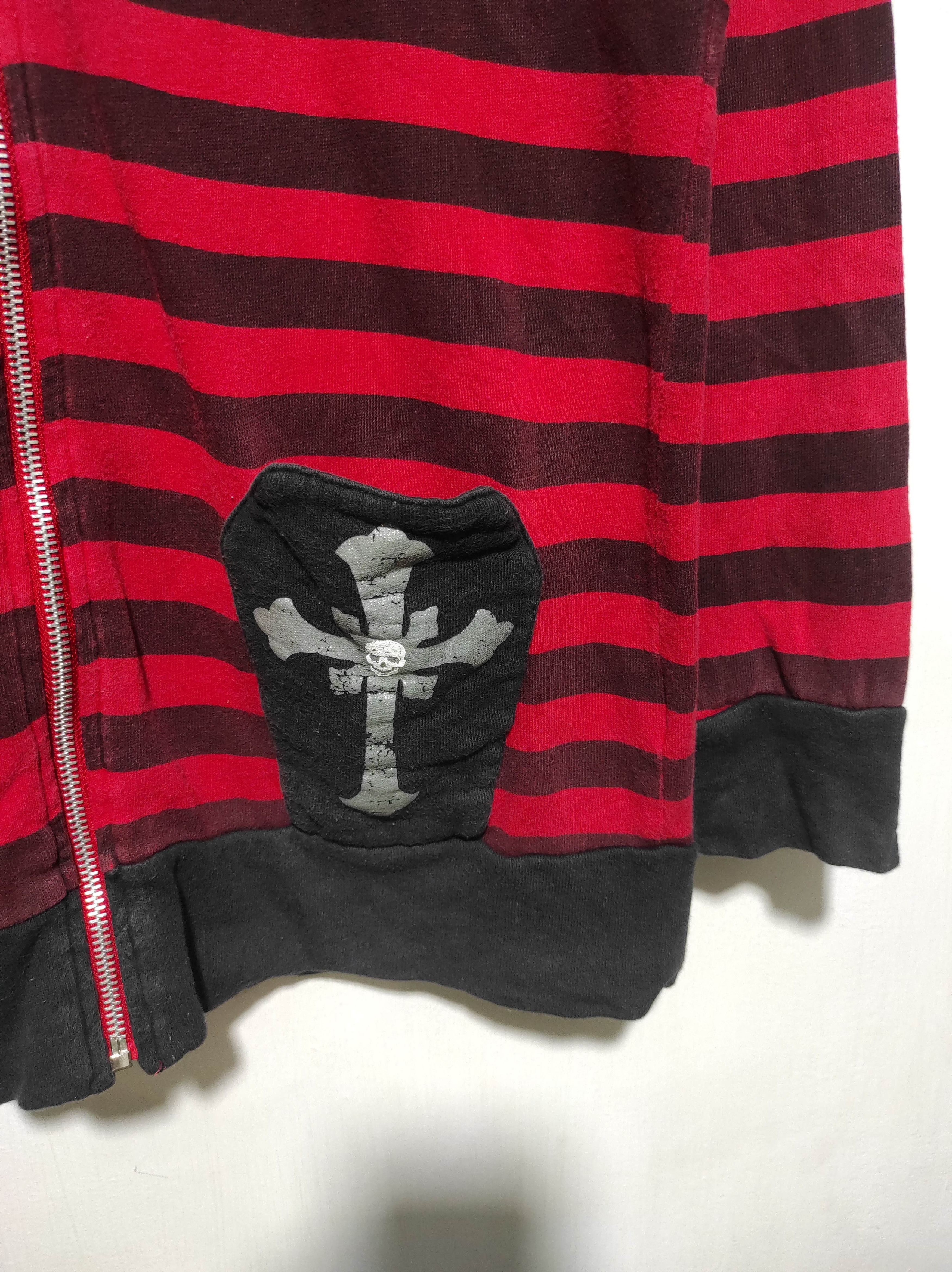 If Six Was Nine Head Punk Stripe Skull Zip Fur Hoodie Ifsixwasnine Lgb Style Size US S / EU 44-46 / 1 - 9 Thumbnail