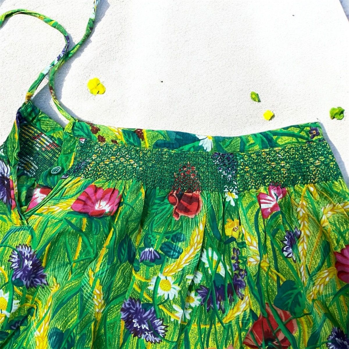 Kenzo × Vintage Rare Kenzo floral vintage 90s pants Y2K flowers nature light Size 30" / US 8 / IT 44 - 5 Thumbnail