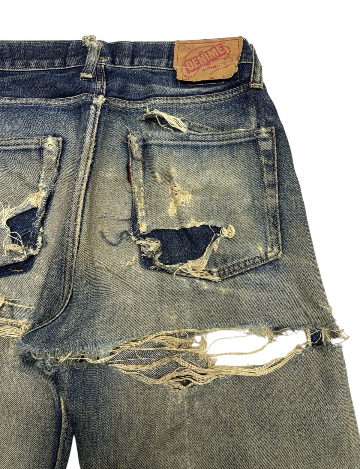 Denime × Undercover 🔥OG DENIME 🇯🇵 JAPAN THRASHED DISTRESS UNDERCOVER DESIGN Size US 29 - 11 Thumbnail