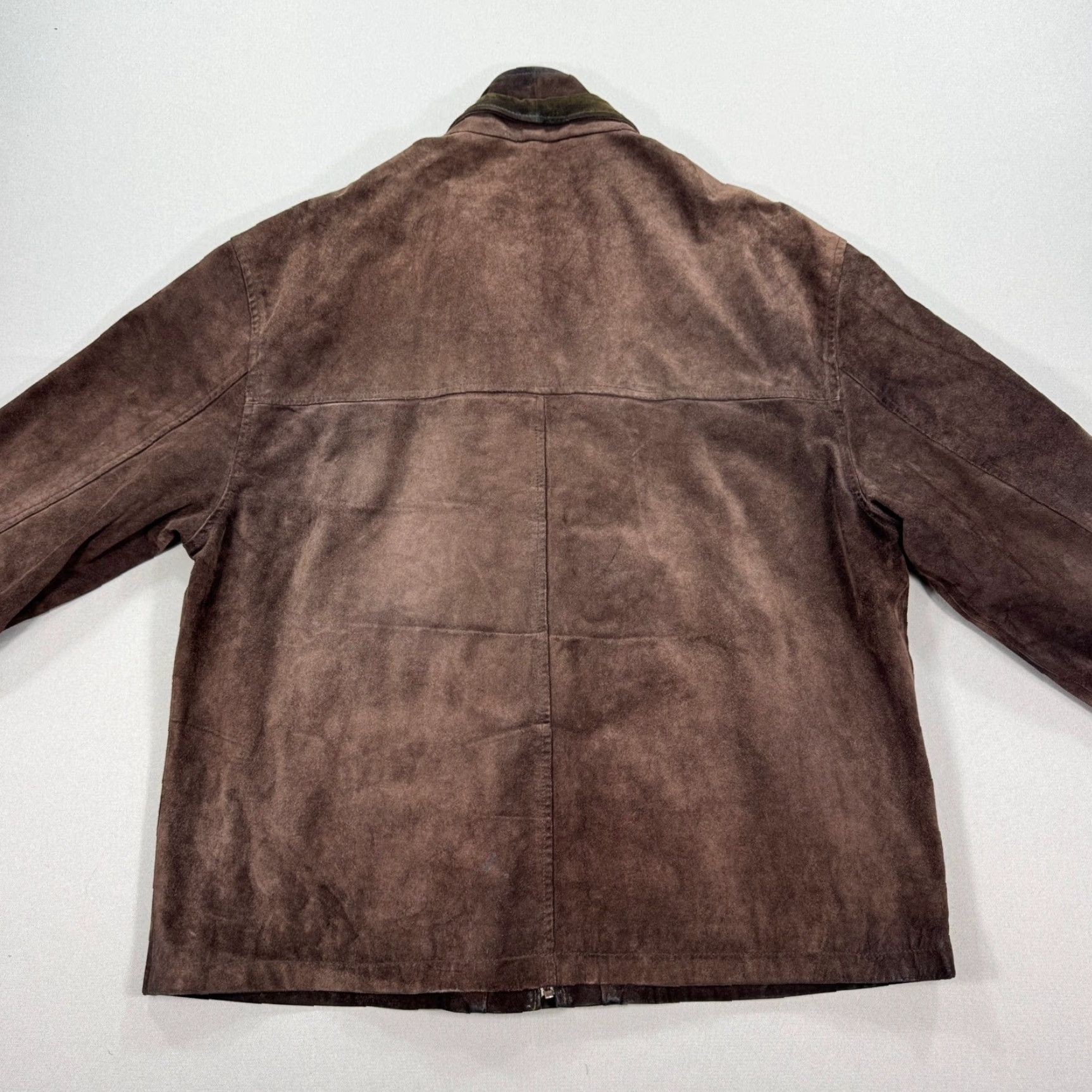 Johnston & Murphy Johnston & Murphy Jacket Men's L Brown Suede Leather Zip Up Lined Insulated Jacket Size US L / EU 52-54 / 3 - 2 Thumbnail