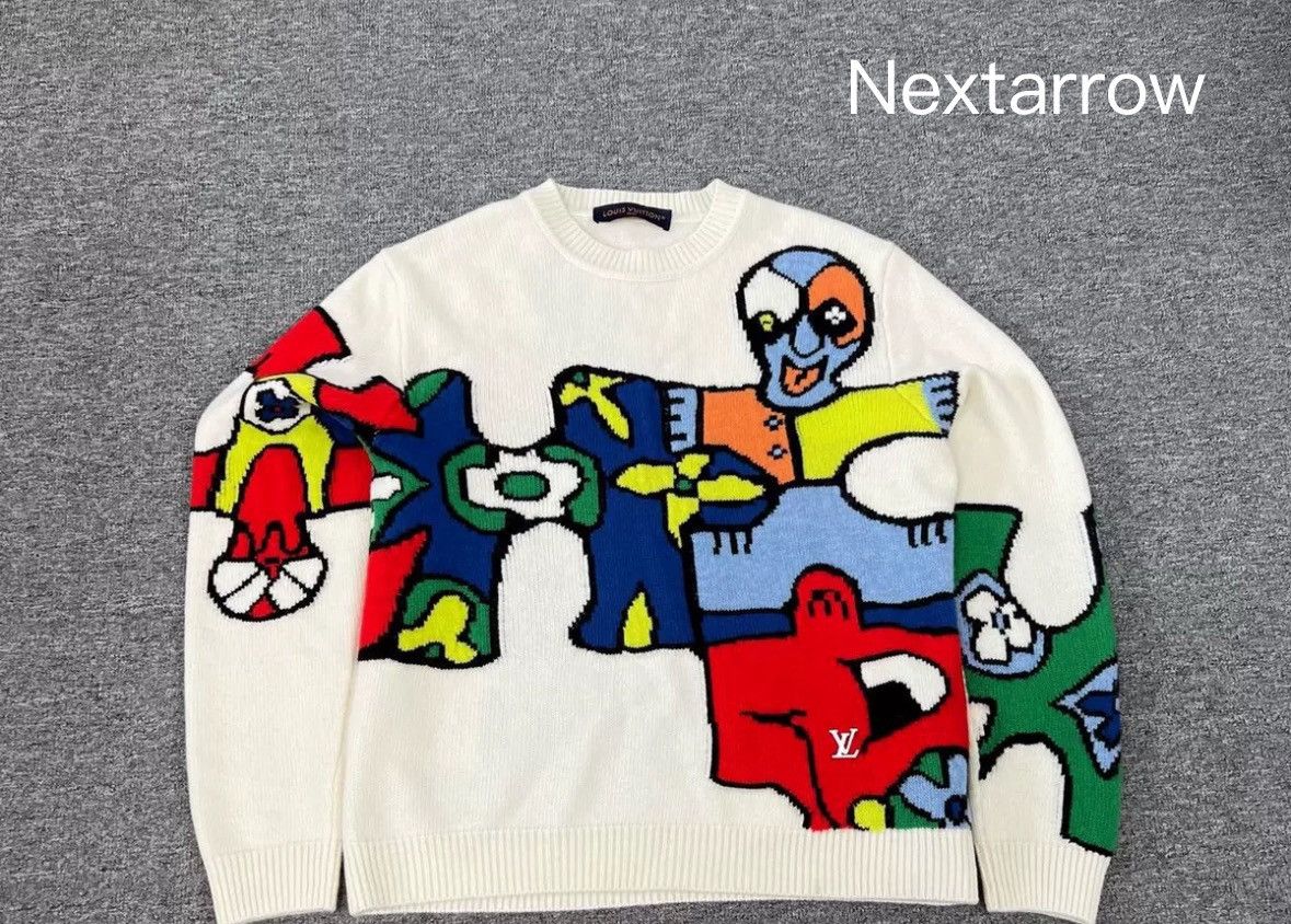 Louis Vuitton Louis Vuitton Lv cartoon puzzle portrait sweater Size US M / EU 48-50 / 2 - 1 Thumbnail