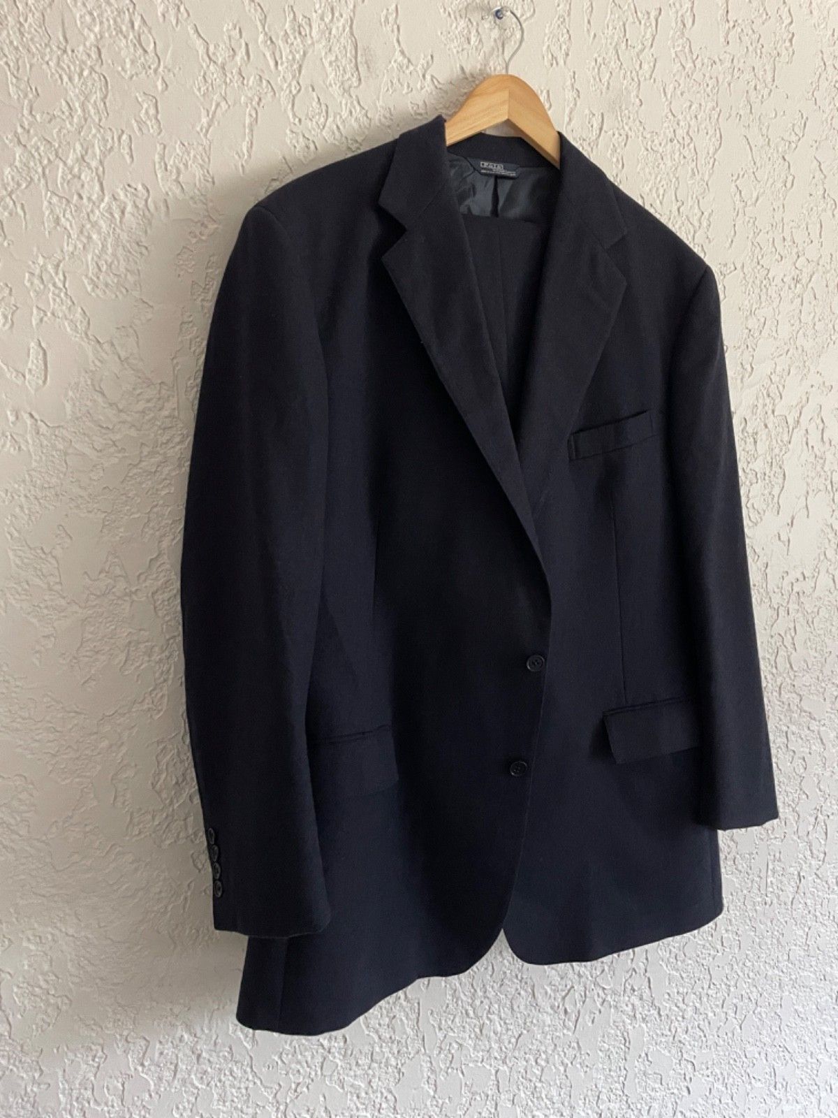 Polo Ralph Lauren 🔥 Polo Ralph Lauren® RARE 80s Iconic Navy Flannel Wool Suit Size 46L - 2 Thumbnail