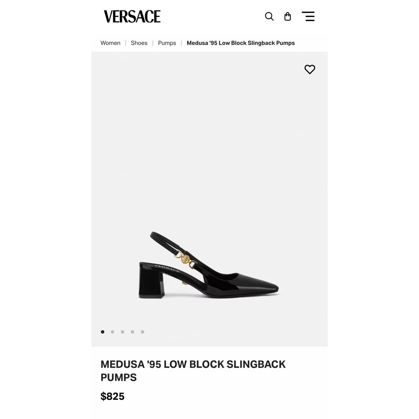 Versace Versace Medusa ’95 Low Block Slingback Pumps sz. 38 Size US 8 / IT 38 - 13 Thumbnail