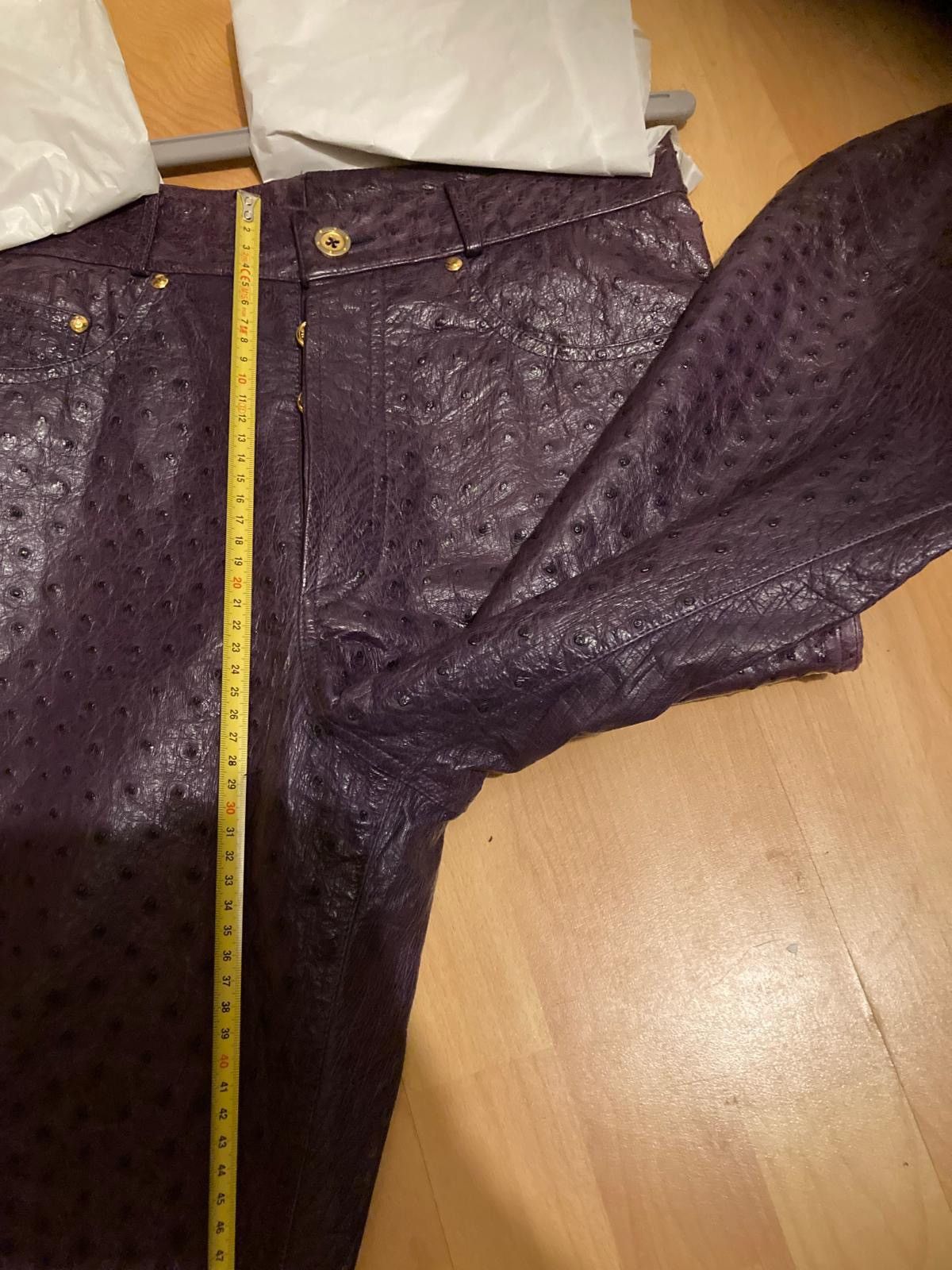 Hermes Hermes Real Ostrich Leather Pants early 90 Size 30" / US 8 / IT 44 - 12 Thumbnail