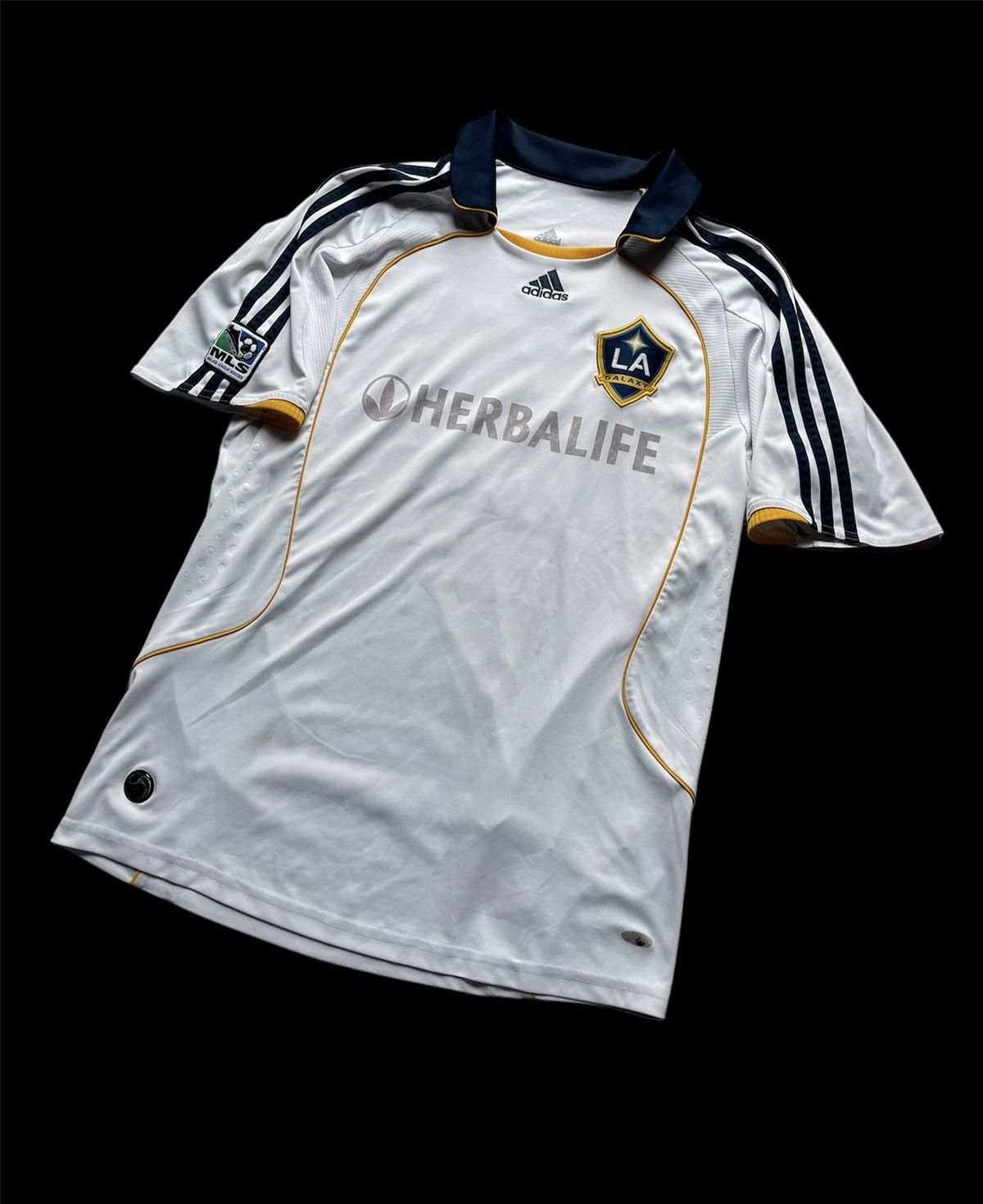 Adidas × Vintage 2008 Adidas LA Galaxy #23 Beckham white soccer jersey rare Size US L / EU 52-54 / 3 - 4 Thumbnail