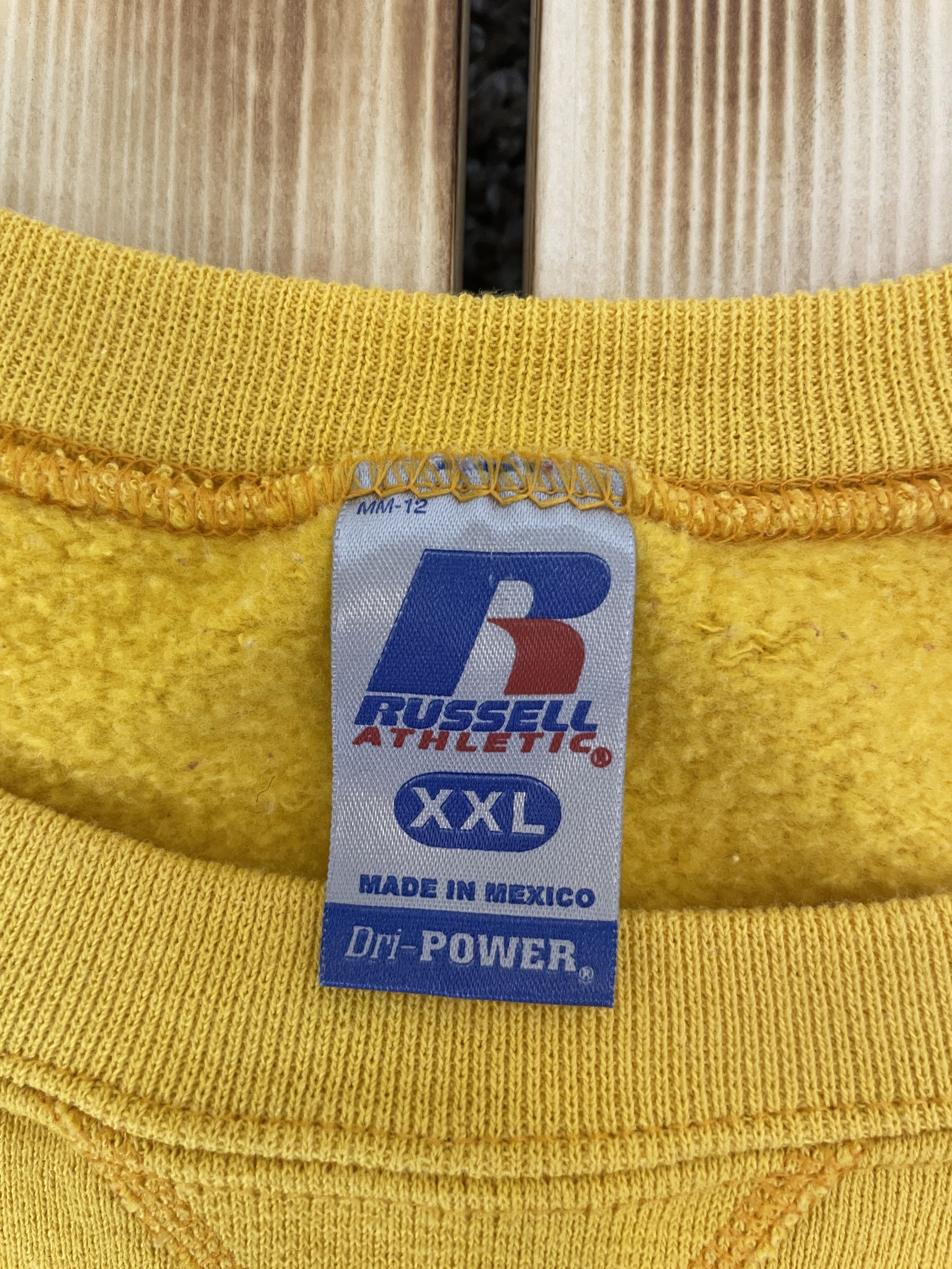Russell Athletic Y2K Russell Athletic Blank Yellow Sweatshirt Size US XXL / EU 58 / 5 - 4 Thumbnail