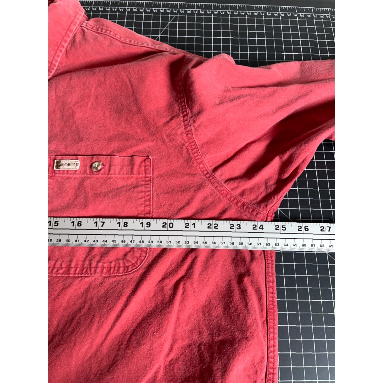 Carhartt VINTAGE Carhartt Work Shirt XL Red Long Sleeve Button-Up Rugged Outdoor Wear Mens Size US XL / EU 56 / 4 - 5 Thumbnail