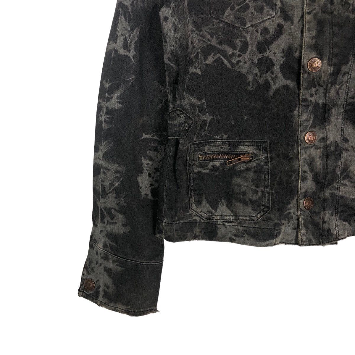 Japanese Brand 🔥VINTAGE CROPPED TRUCKER JACKET EARL JEANS ACID WASH DESIGN Size US S / EU 44-46 / 1 - 3 Thumbnail