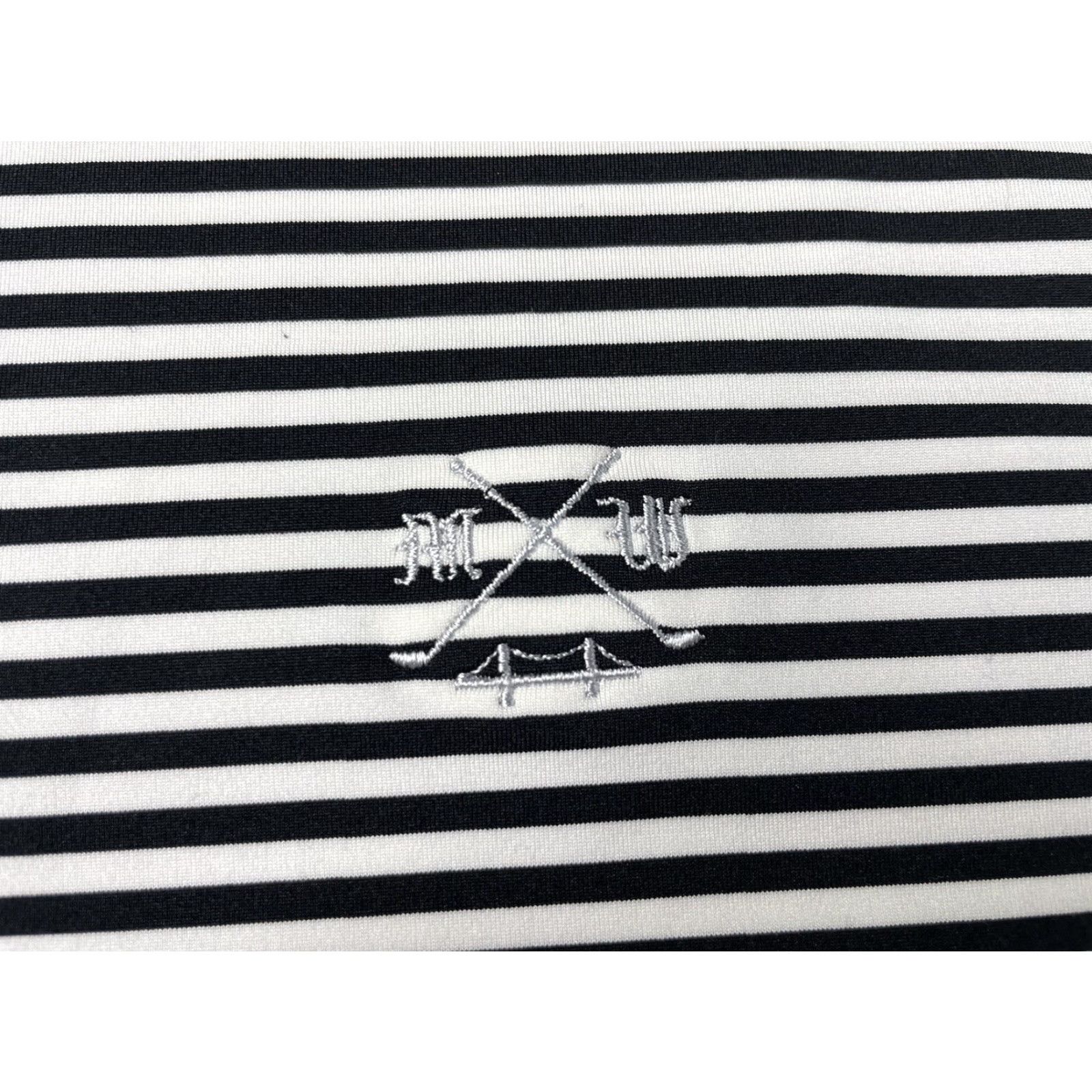 Peter Millar Peter Millar Summer Comfort Manhattan Wood Golf Club Polo Shirt Striped Mens XL Black/White Polo (Men) Short Sleeve Regular Fit Size US XL / EU 56 / 4 - 3 Thumbnail