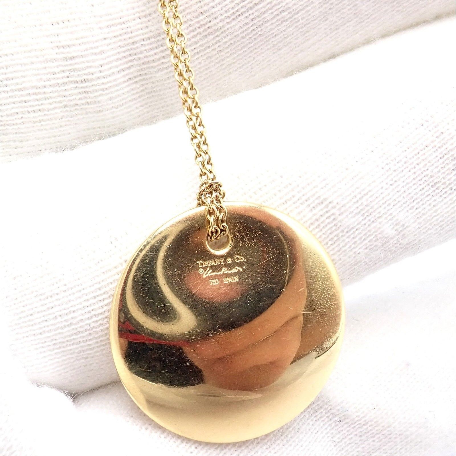 Tiffany & Co. Tiffany & Co Peretti 18k Yellow Gold Disc Pendant Necklace Size ONE SIZE - 3 Thumbnail