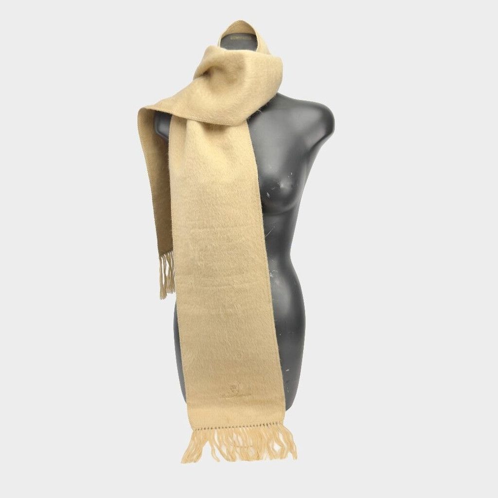 Other ALPACA CAMARGO 100% Alpaca Wool Beige Super Soft Scarf Size ONE SIZE - 1 Thumbnail