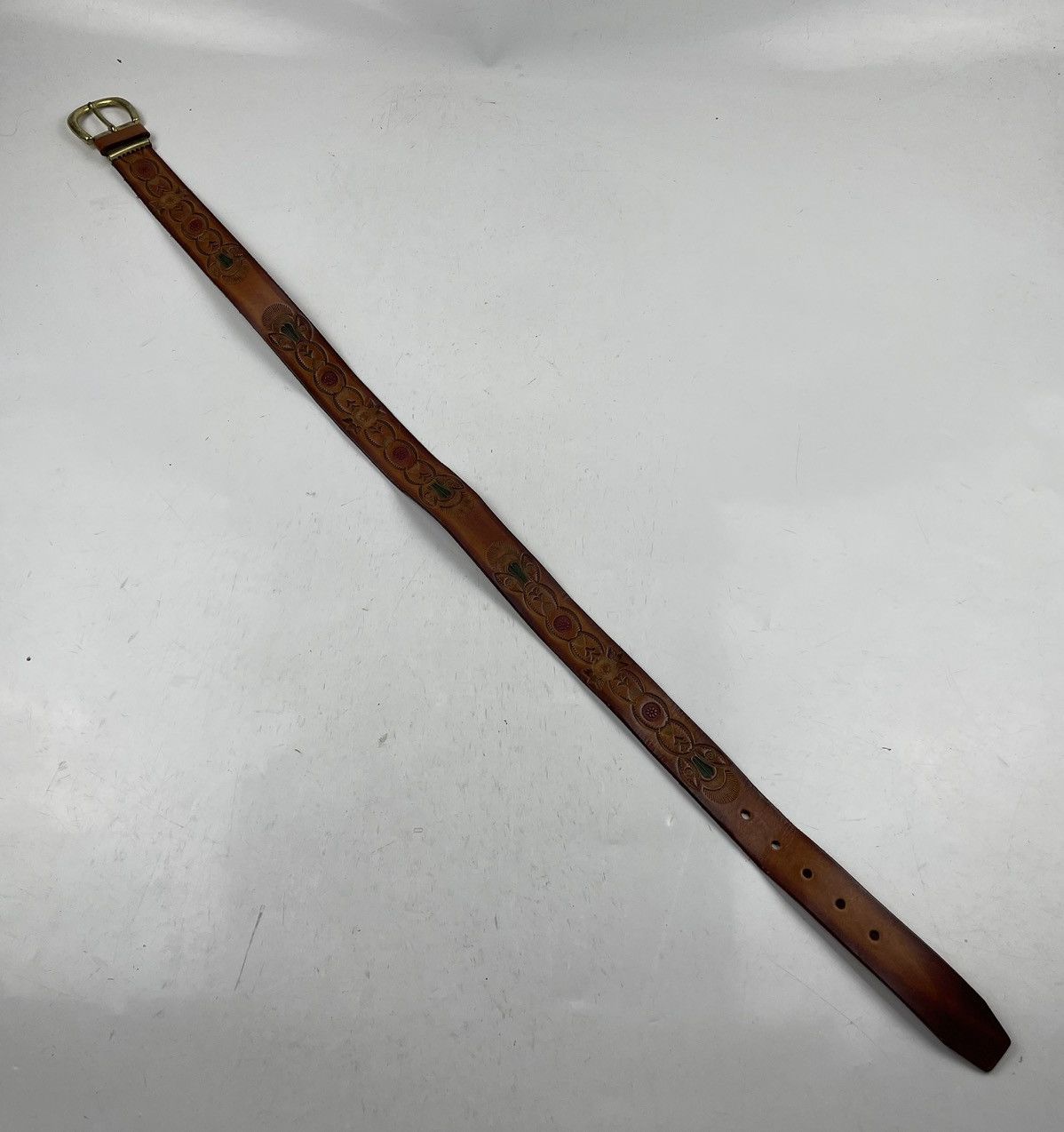 Other rare design leather belt tc40 Size 32 - 2 Thumbnail