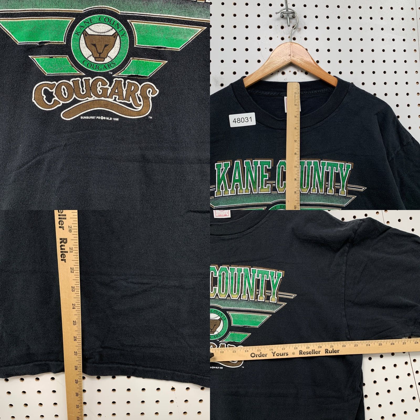Delta VINTAGE Kane County Cougars T Shirt Mens XL Black 80s 90s Baseball Delta Shirt Size US XL / EU 56 / 4 - 8 Thumbnail