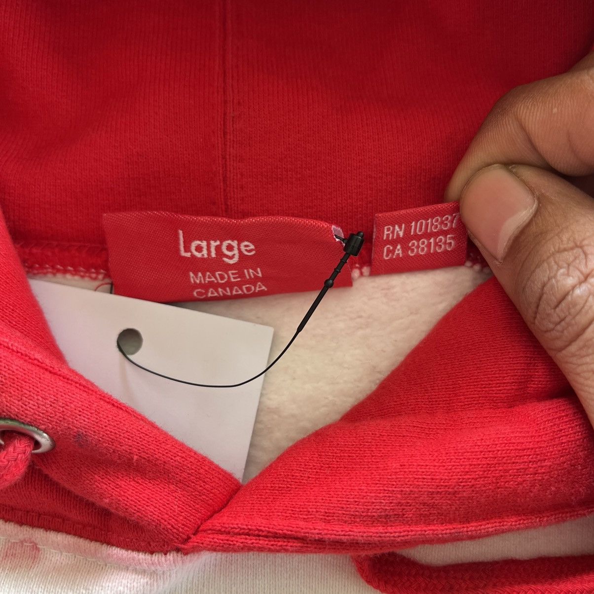 Supreme × Vintage Supreme Blocked Hoodie Red Made in Canada Size US L / EU 52-54 / 3 - 13 Thumbnail
