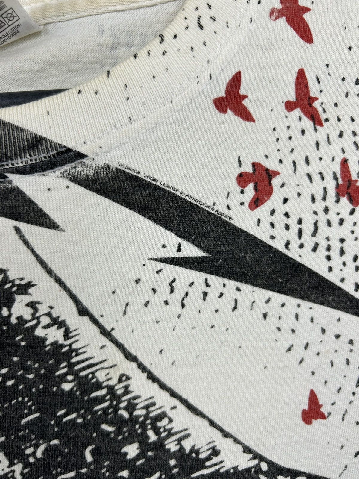 Band Tees × Vintage Vintage Metallica Crow All Over Print T shirt Size US M / EU 48-50 / 2 - 11 Thumbnail