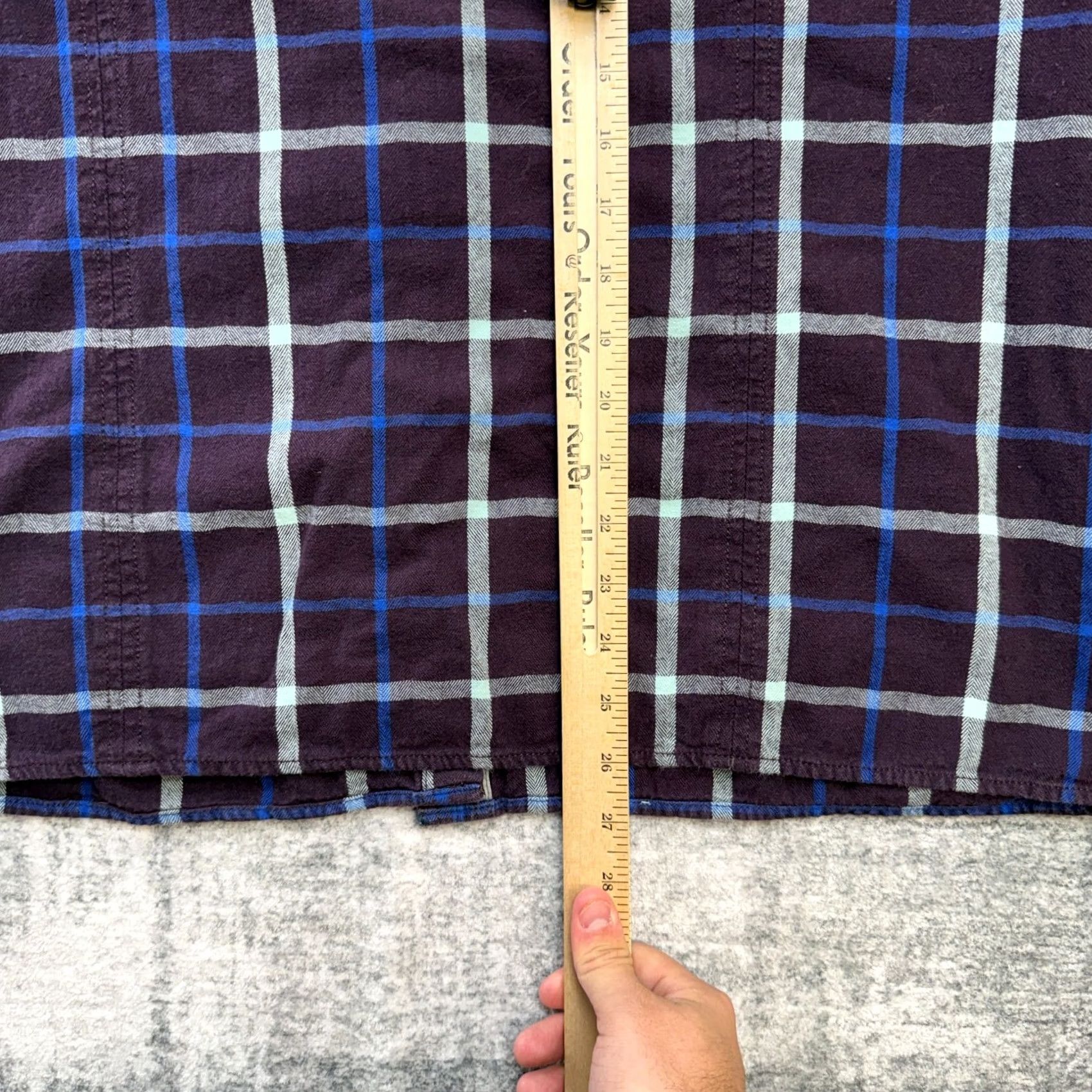 Vintage Duluth Shirt Womens 1X Purple Plaid Button-Up Casual Workwear Flannel Cotton Knit Relaxed Fall Spring Winter Boys Girls Mens Womens Size XL / US 12-14 / IT 48-50 - 7 Thumbnail