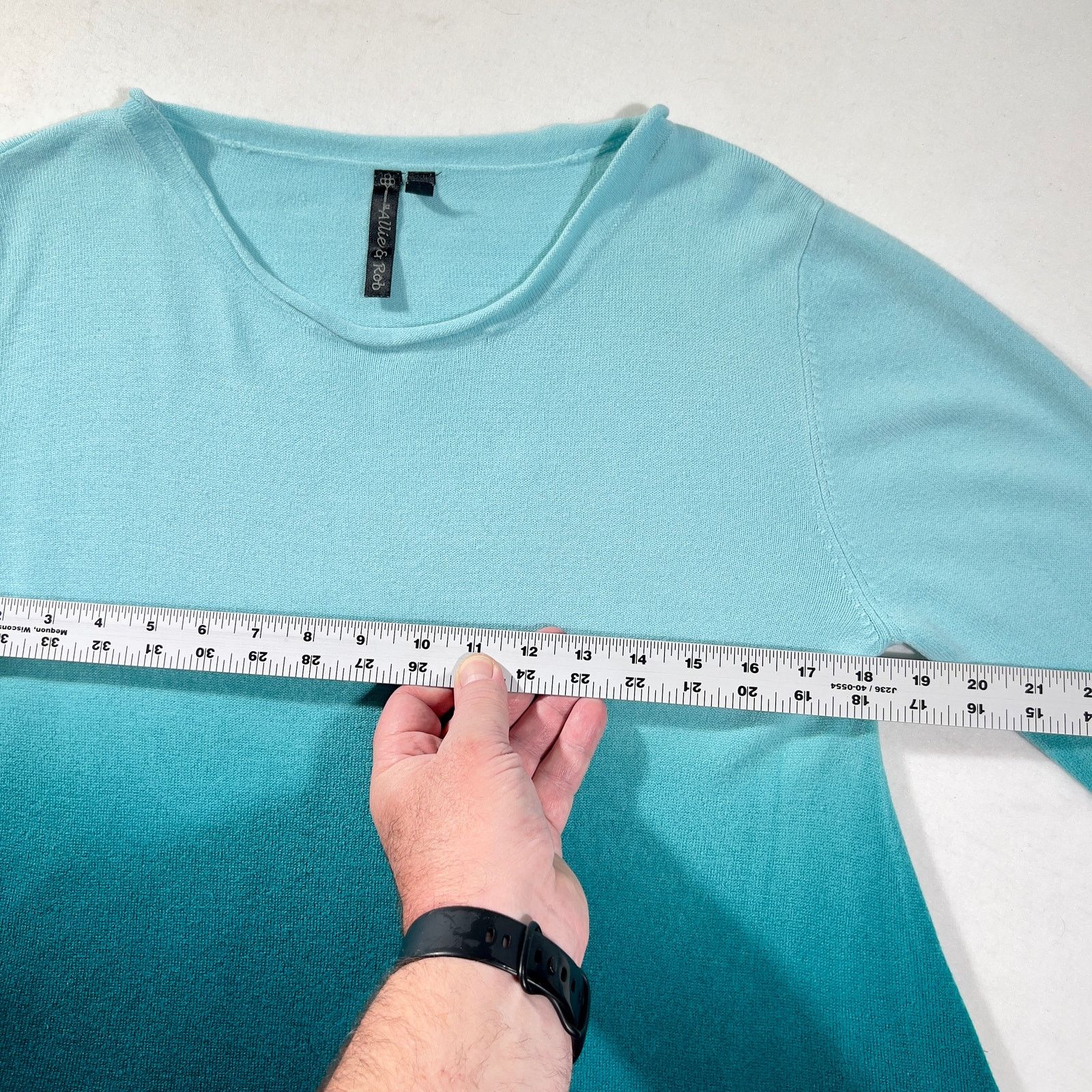 Other Allie & Rob Flare Hem Tunic Woman's Large Blue Green Teal Size L / US 10 / IT 46 - 7 Thumbnail