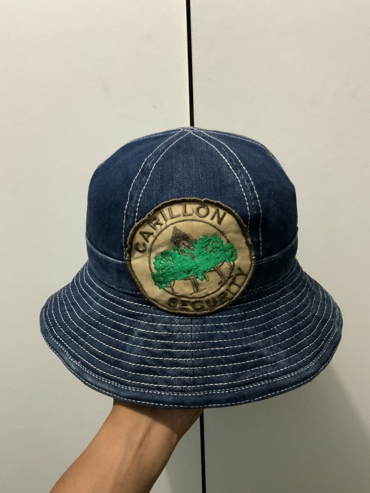 Vintage Line-N Knitwear Carillon Denime Bucket Hat Size ONE SIZE - 2 Thumbnail