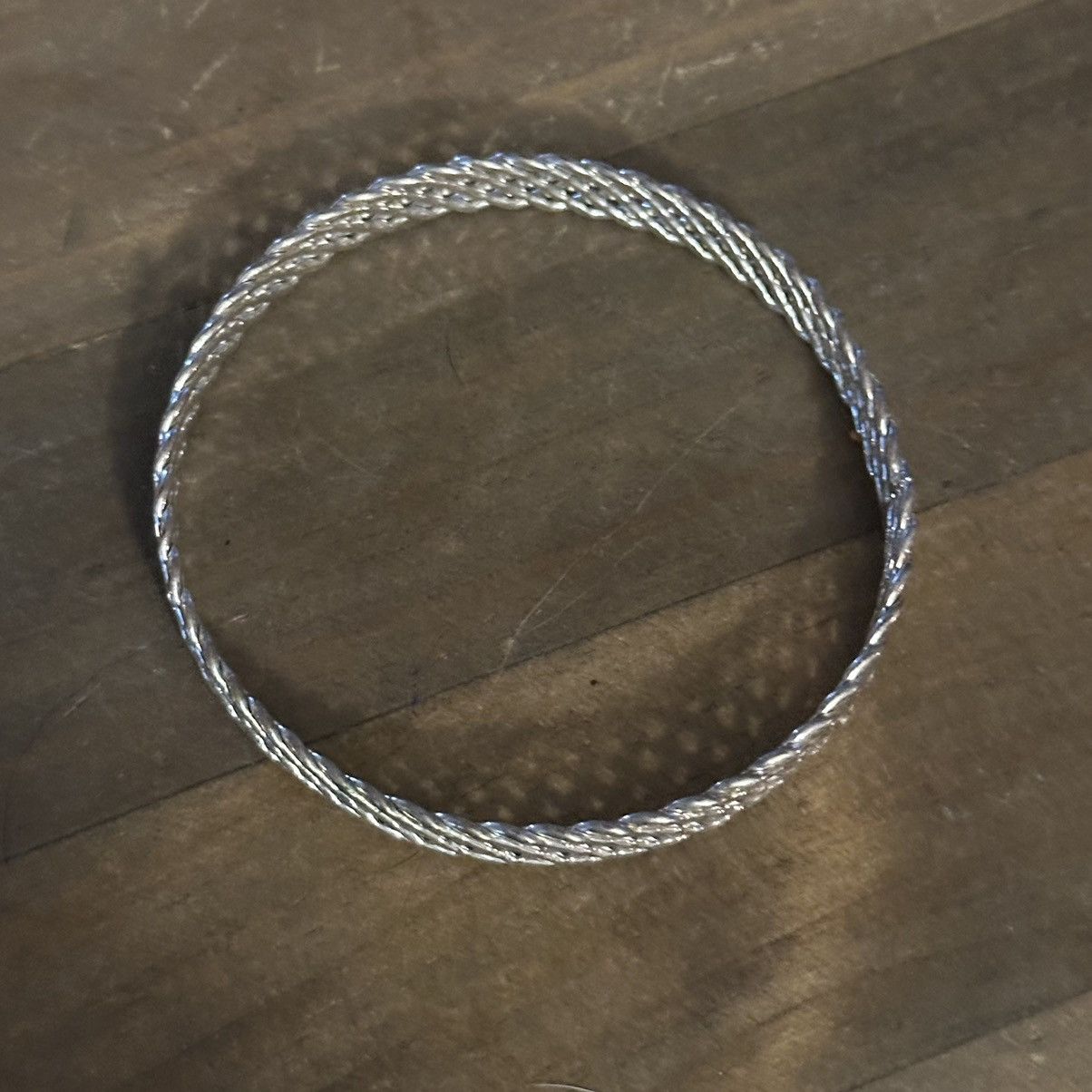 Other Silver tone open weave bangle bracelet Size ONE SIZE - 4 Thumbnail