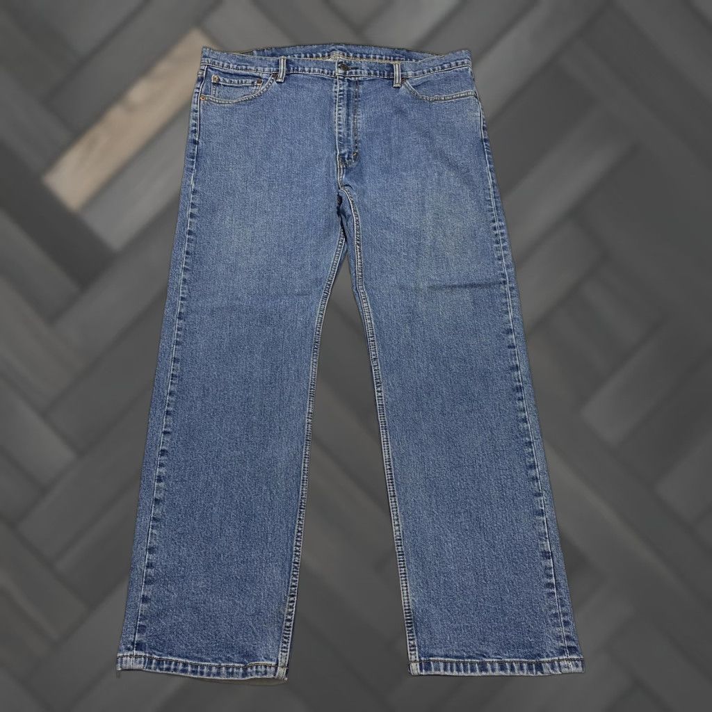 Levi's Levi's 505 Regular Fit Jeans Men 42x30 Blue Denim Straight Leg Zip Fly Stretch Jeans Size US 42 / EU 58 - 1 Thumbnail