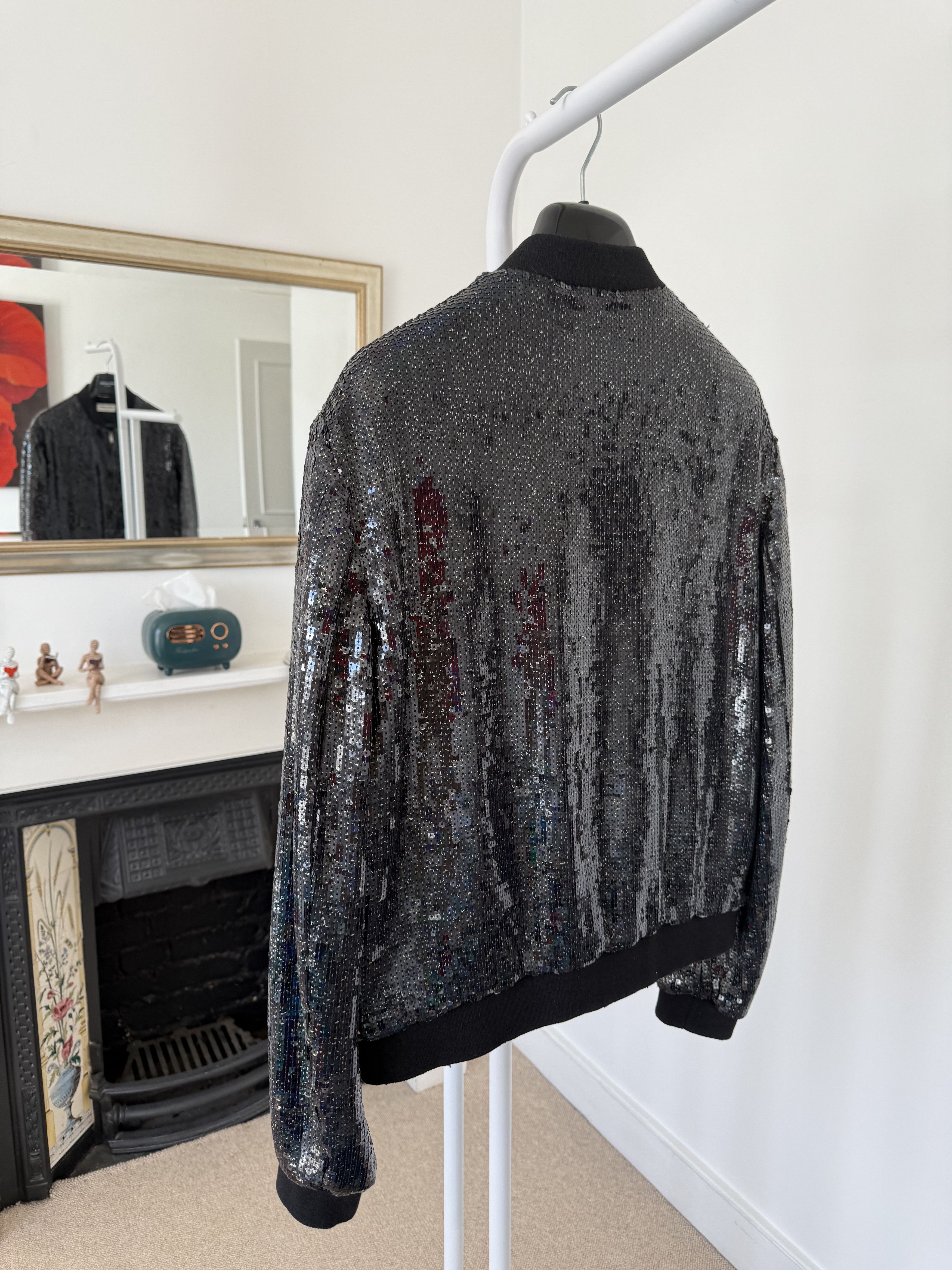 Saint Laurent Paris Saint Laurent Sequin Teddy Bomber Jacket Size US L / EU 52-54 / 3 - 7 Thumbnail