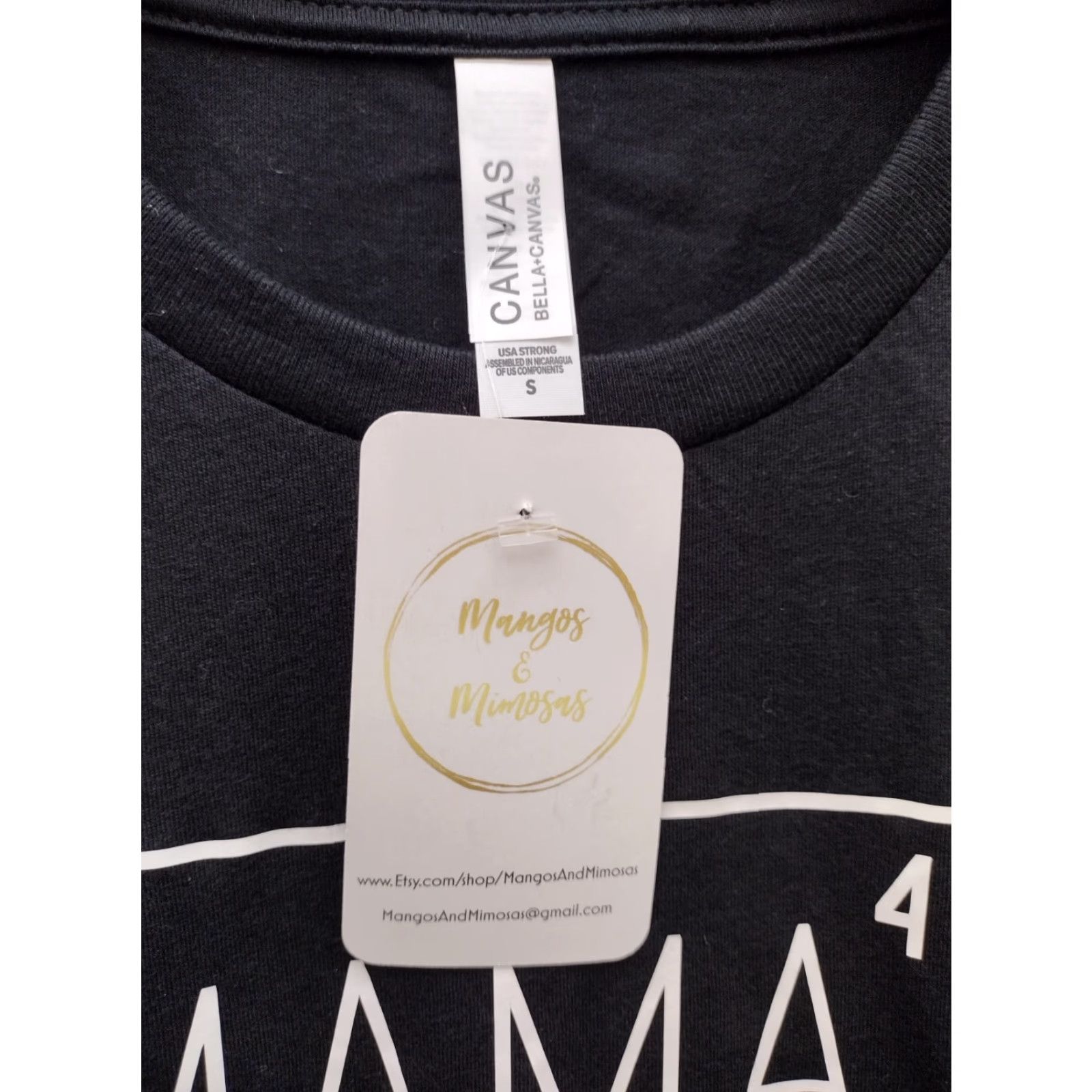 Vintage Bella + Canvas T-Shirt Womens S Black Mama Graphic Shirt Size S / US 4 / IT 40 - 6 Thumbnail