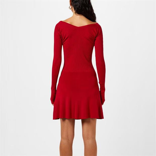 Jacquemus o1g2r1mq1024 Mini Dresses in Dark Red Size M / US 6-8 / IT 42-44 - 5 Thumbnail