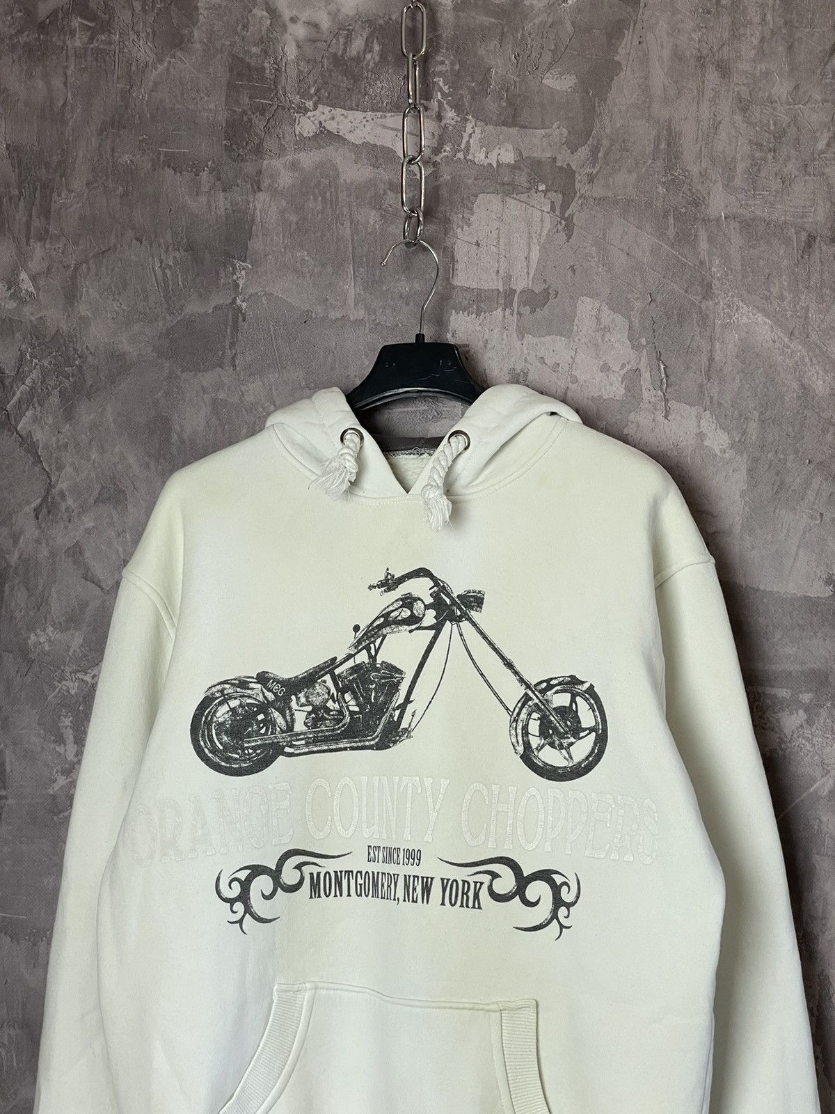 Vintage × West Coast Choppers Vintage 90s Orange County Choppers Sleeve Cross Hoodie Size US M / EU 48-50 / 2 - 2 Thumbnail