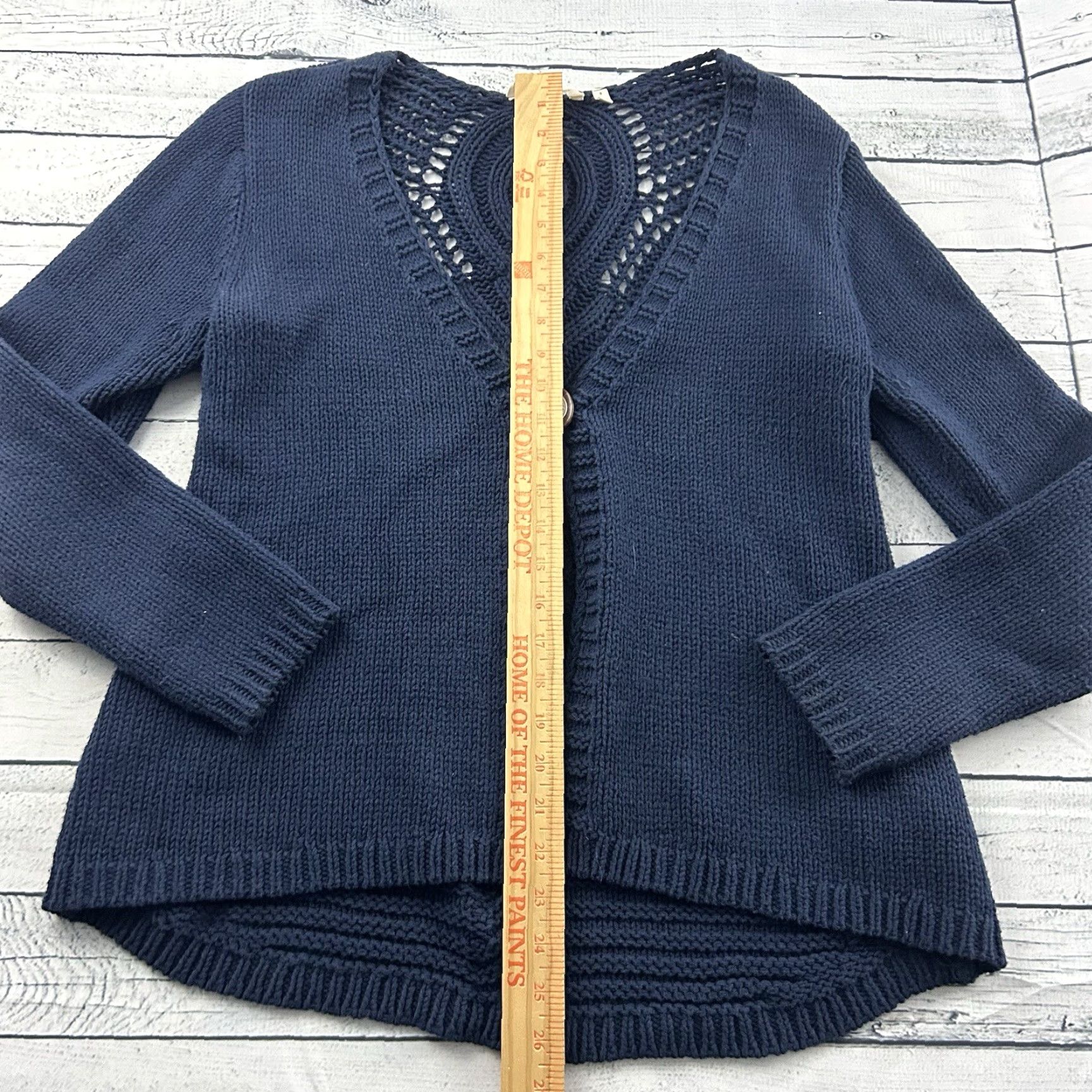 Soft Surroundings VINTAGE Soft Surroundings Cardigan Sweater Women's S Navy Blue Size S / US 4 / IT 40 - 3 Thumbnail