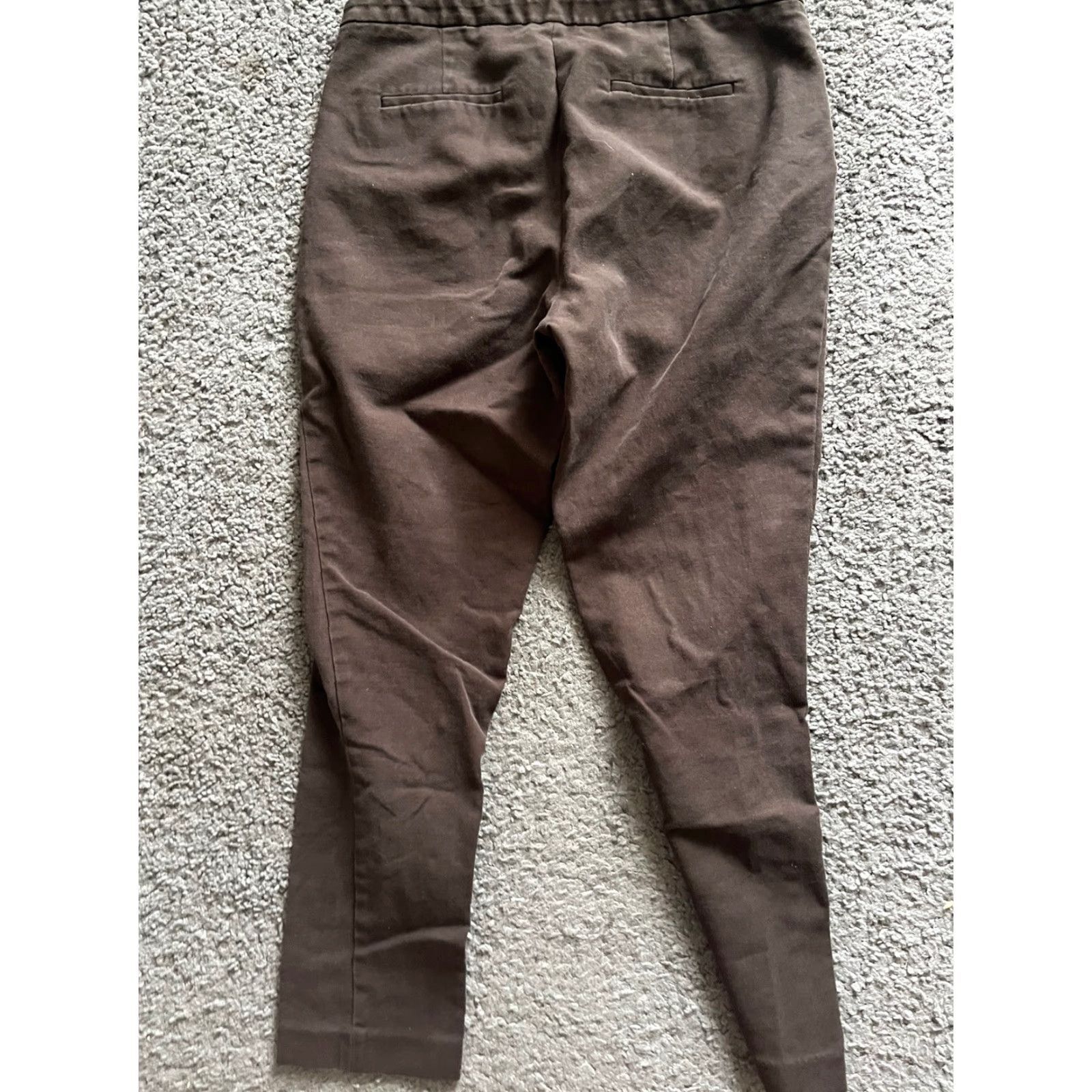 Vince Camuto VINCENT CAMUTO Brown Solid Cropped Pants Size 8 Slim Fit Workwear Womens Size 30" / US 8 / IT 44 - 3 Thumbnail
