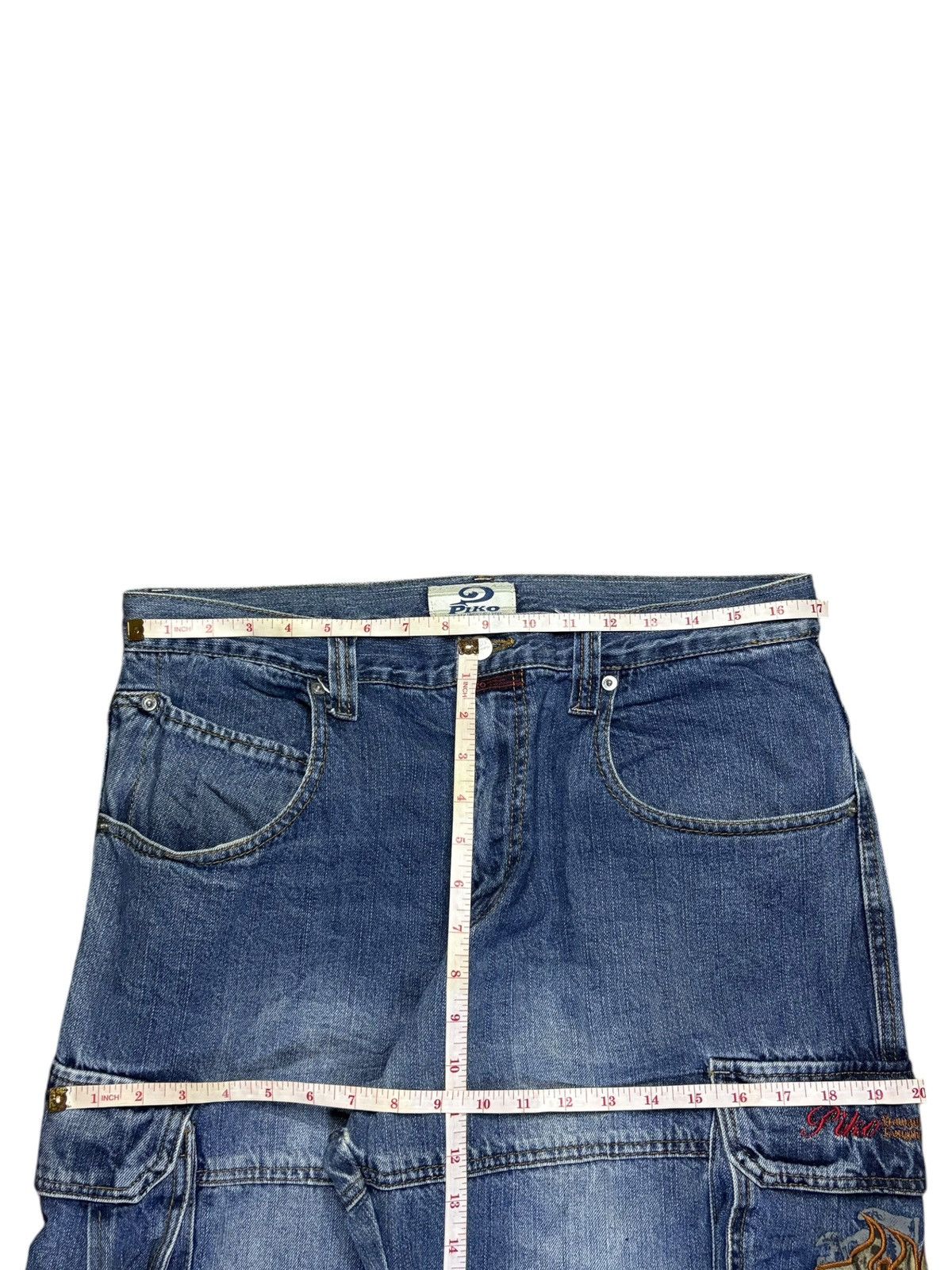 Japanese Brand Vintage Japanese Brand Mud Wash Baggy Cargo Jeans Size US 34 / EU 50 - 13 Thumbnail