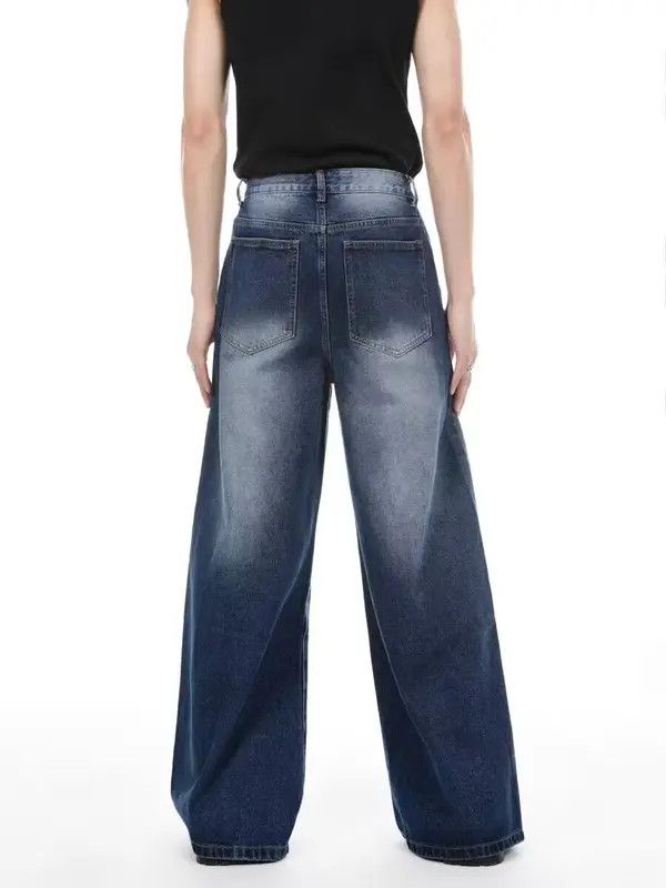 VIBE Vintage washed distressed paneled wide-leg jeans Size US 32 / EU 48 - 7 Thumbnail