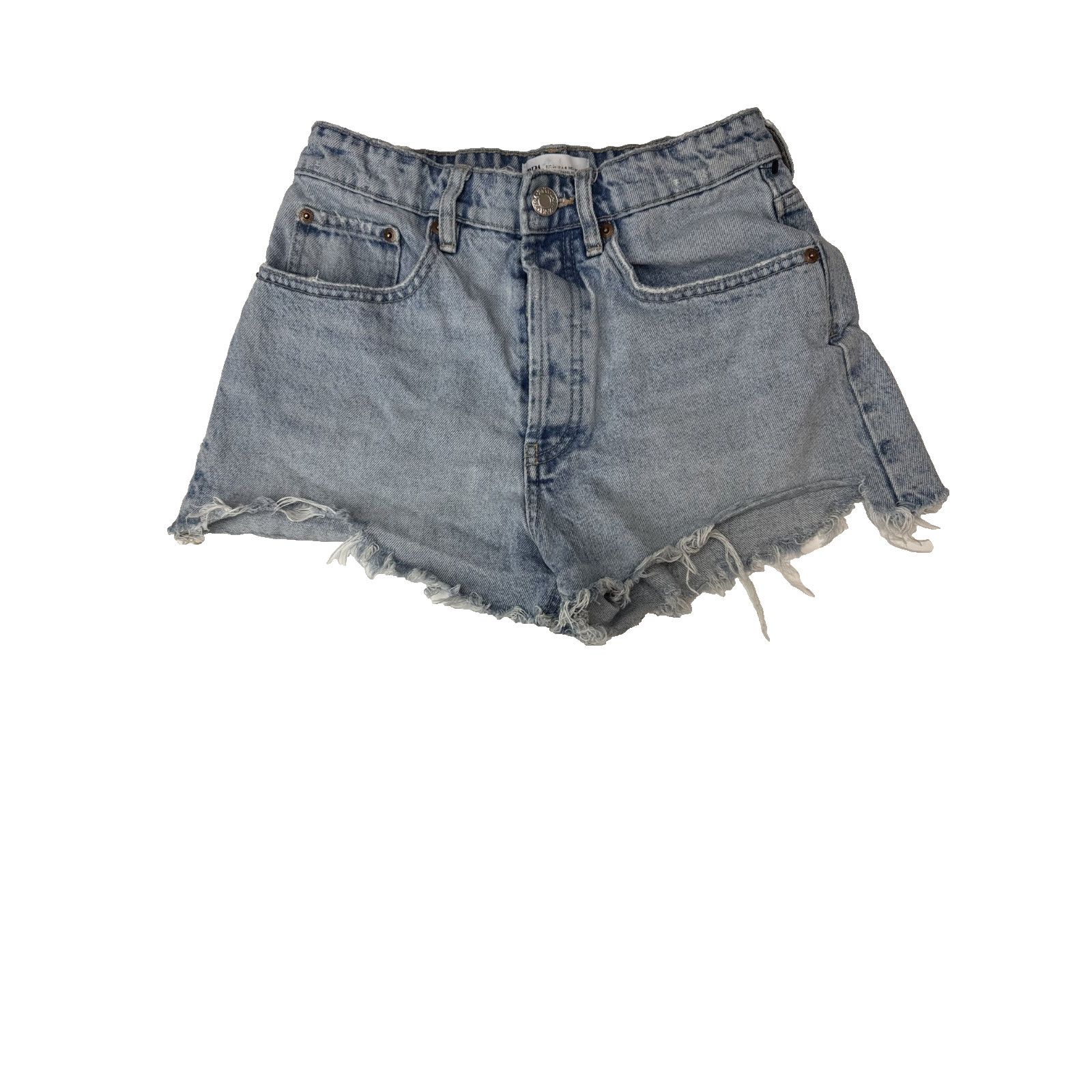 Zara Zara Cut-Off Shorts Grunge Beach High Rise Blue 3" Women's 4 Size 27" / US 4 / IT 40 - 1 Thumbnail