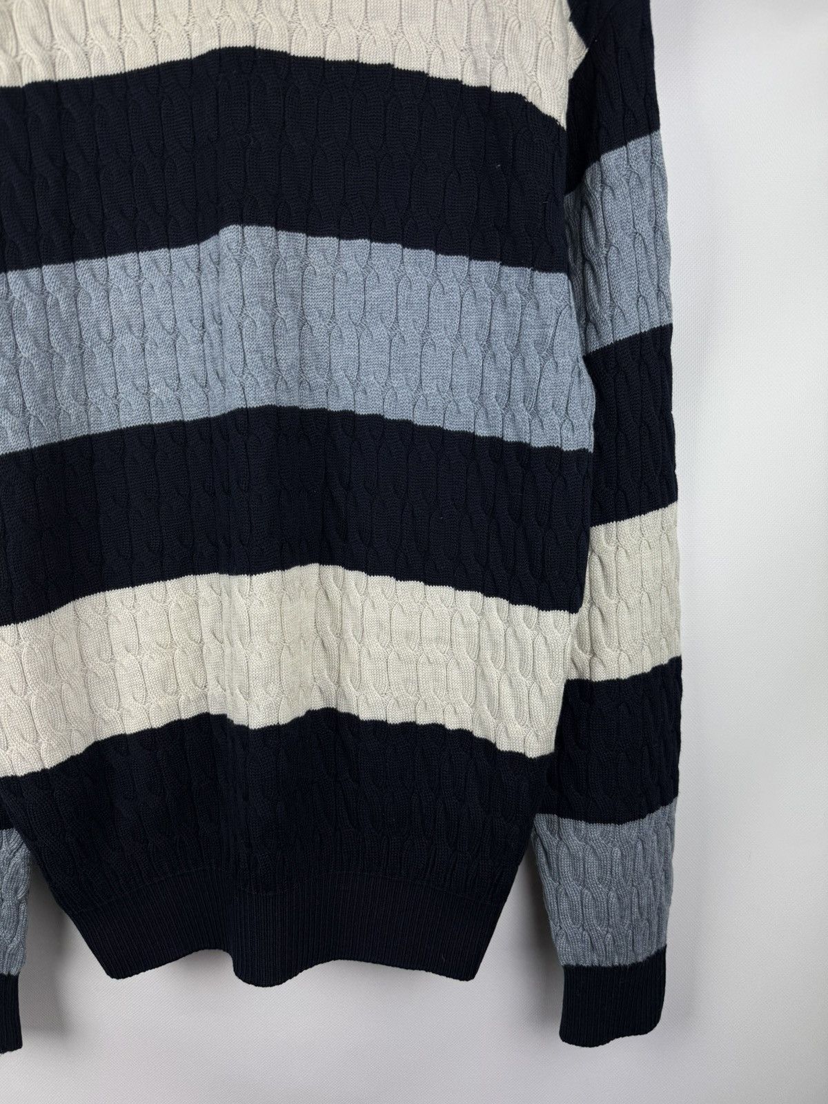 Paul & Shark Paul & Shark Wool Cable Knit Crewneck Heavy Sweater Pullover Size US L / EU 52-54 / 3 - 19 Thumbnail