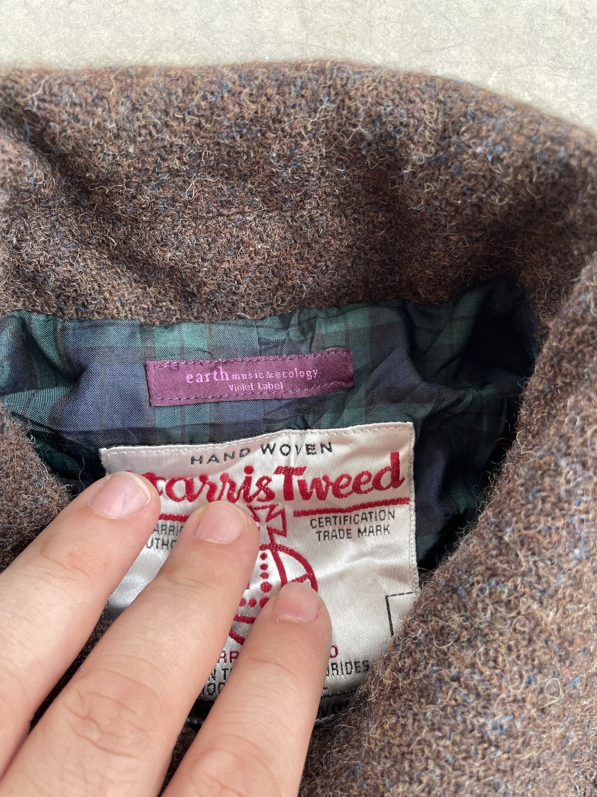 Harris Tweed × Japanese Brand HARRIS TWEED HAND WOVEN WOOL BLAZER Size 38S - 4 Thumbnail