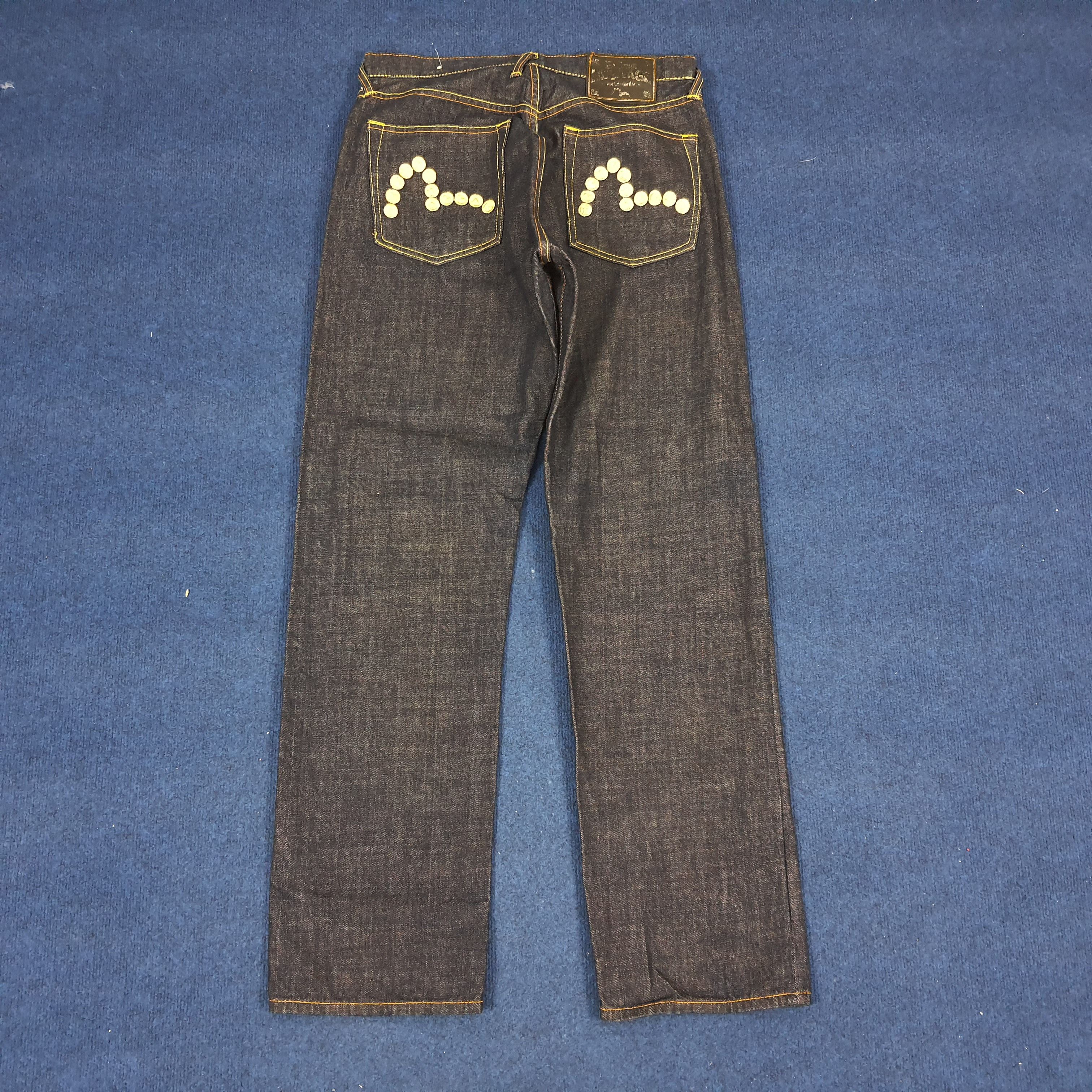 Japanese Brand × Vintage Vintage Evisu Japanese Brand Custom Gold Daicock Jeans Size US 31 - 5 Thumbnail