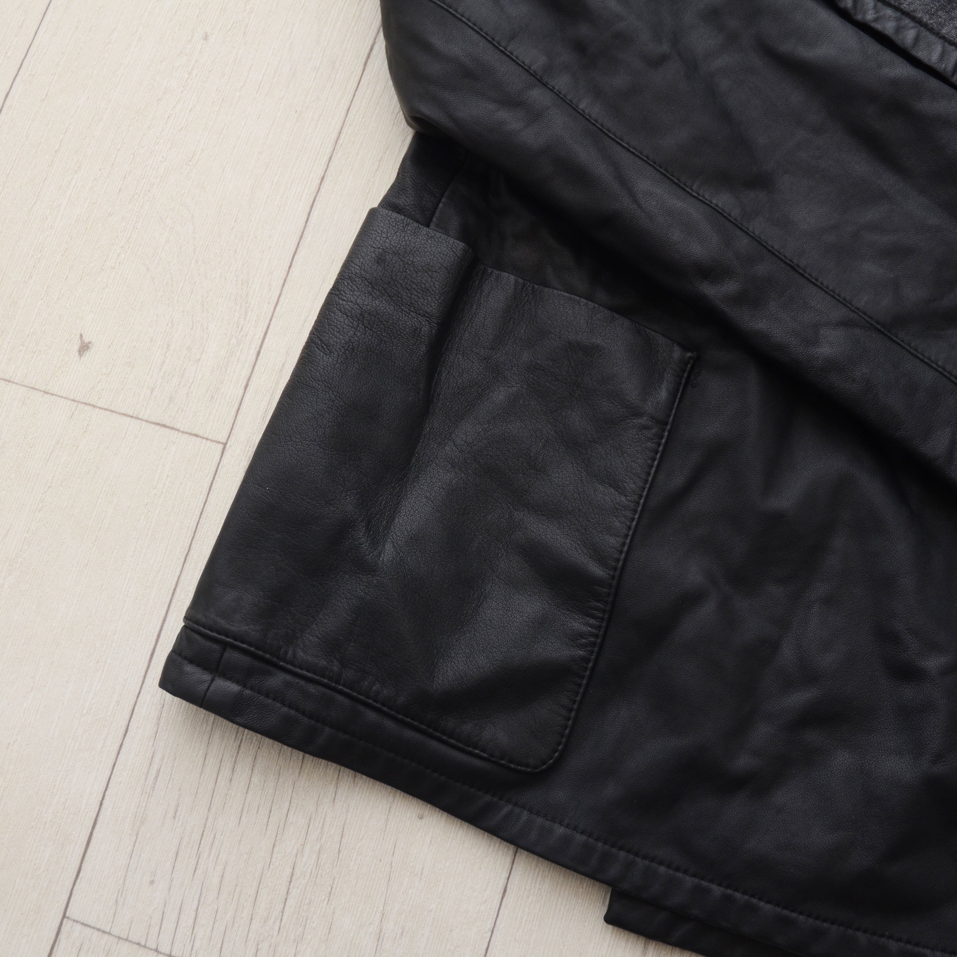 Akris AKRIS Punto Black Leather Jacket 100% Lamb Nappa Wool Lining Size S / US 4 / IT 40 - 10 Thumbnail