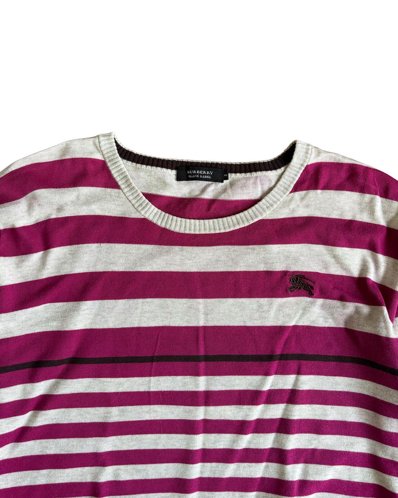 Burberry Burberry Black Label Striped LS Top Medium Size US M / EU 48-50 / 2 - 2 Thumbnail