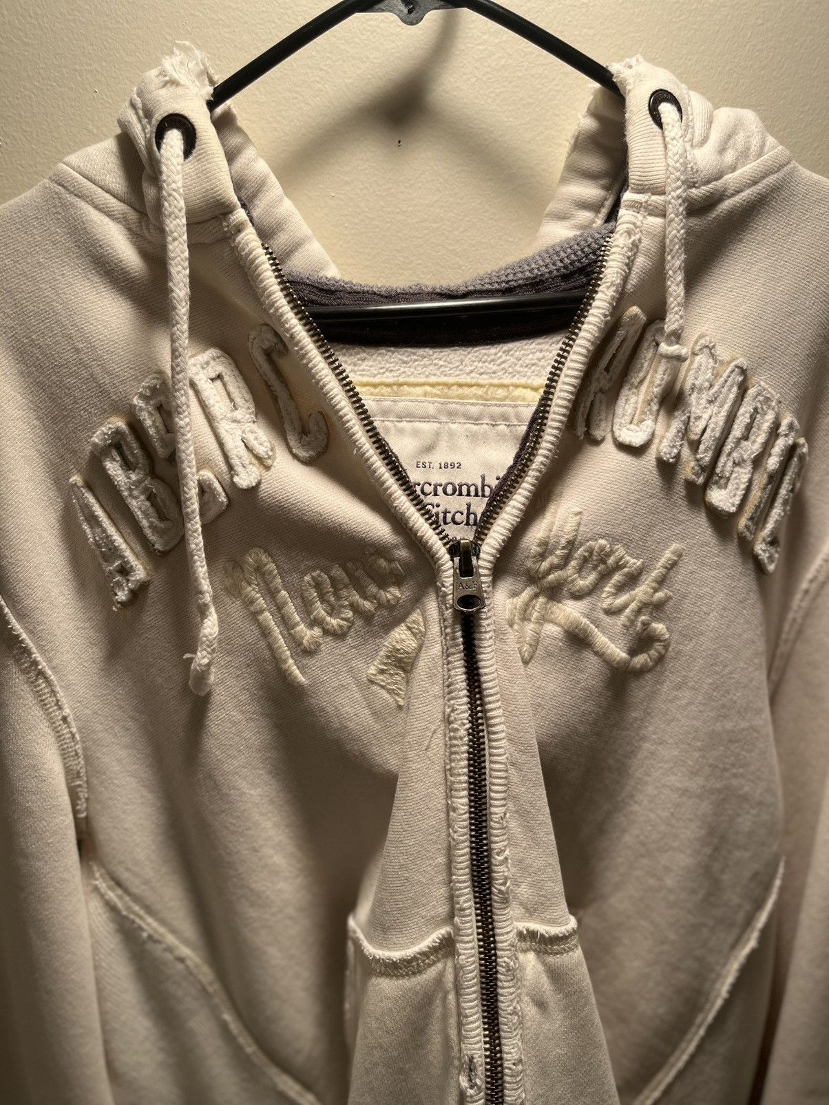 Abercrombie & Fitch Abercrombie & Fitch Vintage NYC Zip Up Hoodie Size US XXL / EU 58 / 5 - 4 Thumbnail
