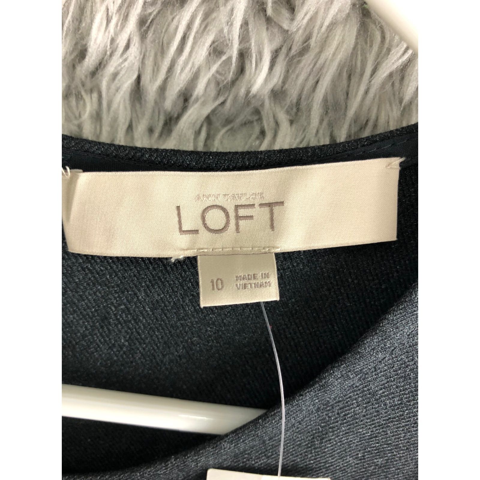 Loft VINTAGE? No LOFT Ann Taylor A Line Dress Gray Zip Closure Sleeveless Size 10 Women Dress Size L / US 10 / IT 46 - 4 Thumbnail