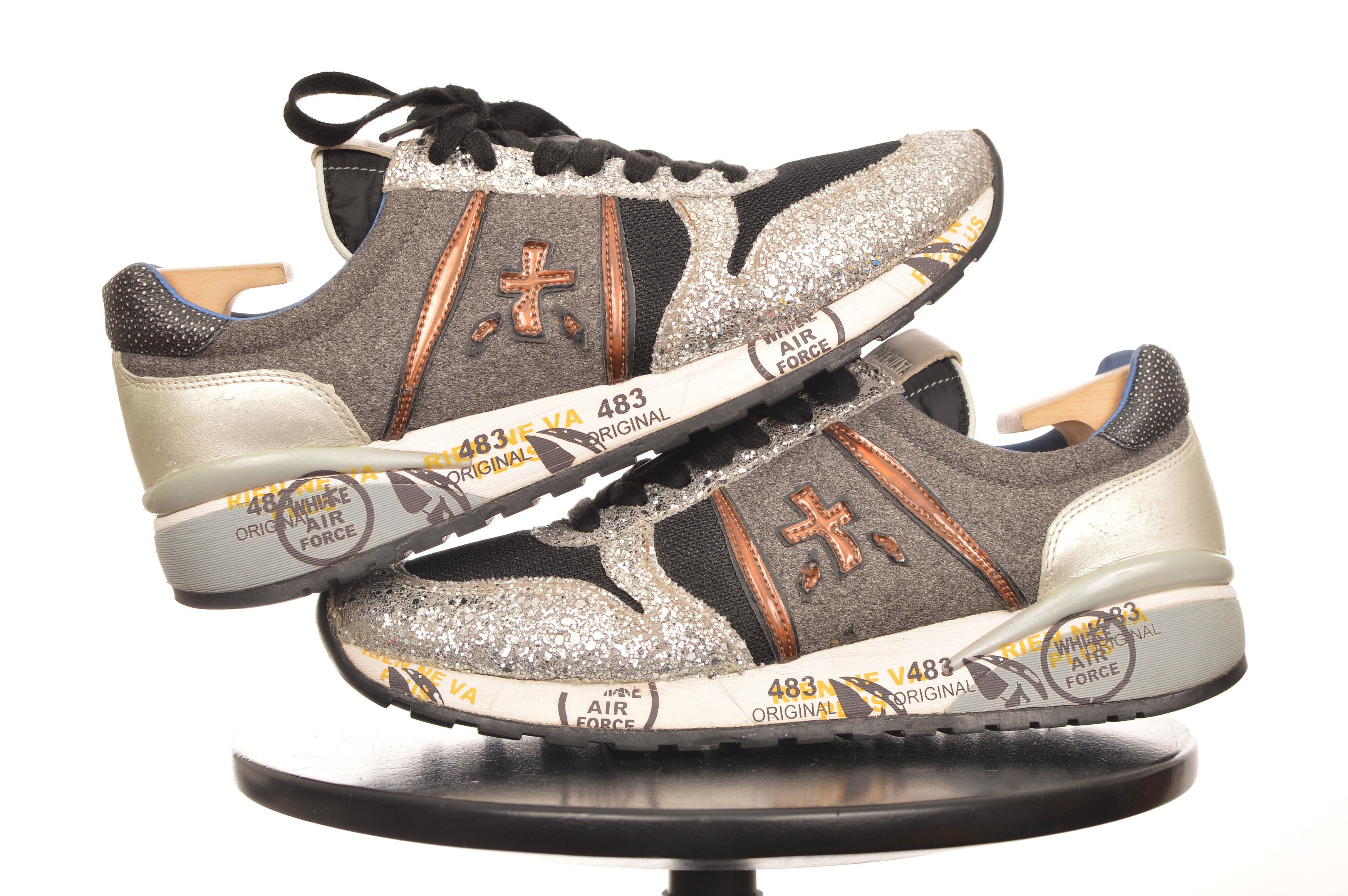 Premiata Premiata VAR 1618 Womens Glittered Sneakers Size US 9.5 / IT 39.5 - 5 Thumbnail