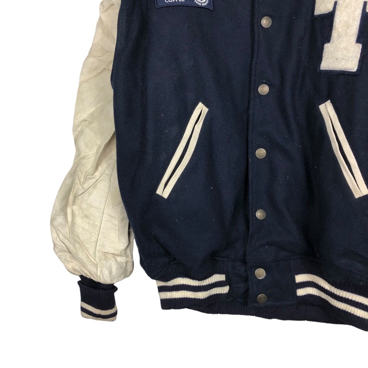 Japanese Brand 📌Vintage Leather Jacket Bomber Suntory Boss Coffee Big Logo Size US L / EU 52-54 / 3 - 6 Thumbnail