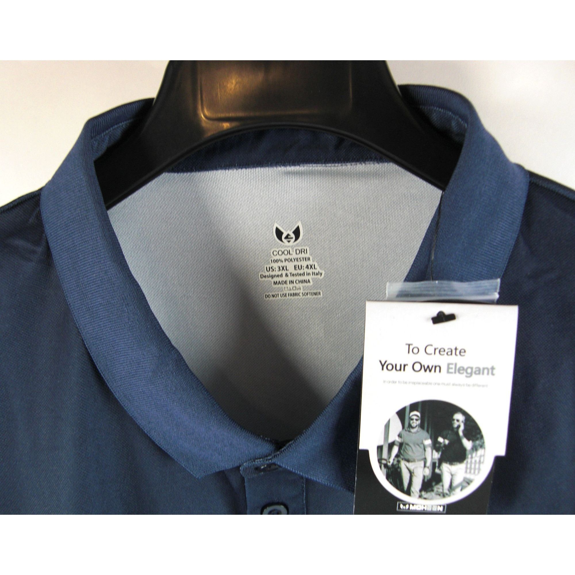 Other Moheen Blue Men's Short Sleeve Polo Shirt Moisture Wicking P Size US XXL / EU 58 / 5 - 2 Thumbnail