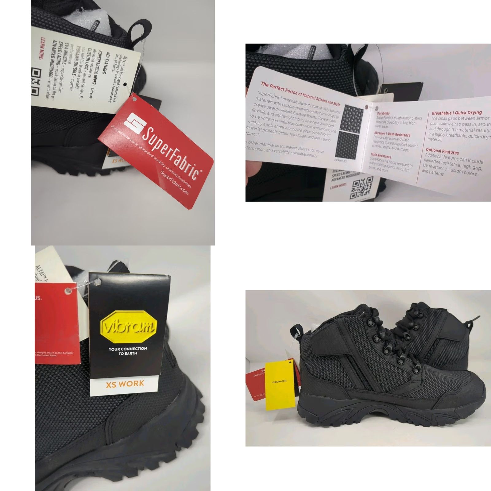 Vintage ALTAI 6″ Waterproof Side Zip Black Boots Model: MFT200-ZS Mens 10 Casual Work Combat Boot Size US 10 / EU 43 - 8 Thumbnail