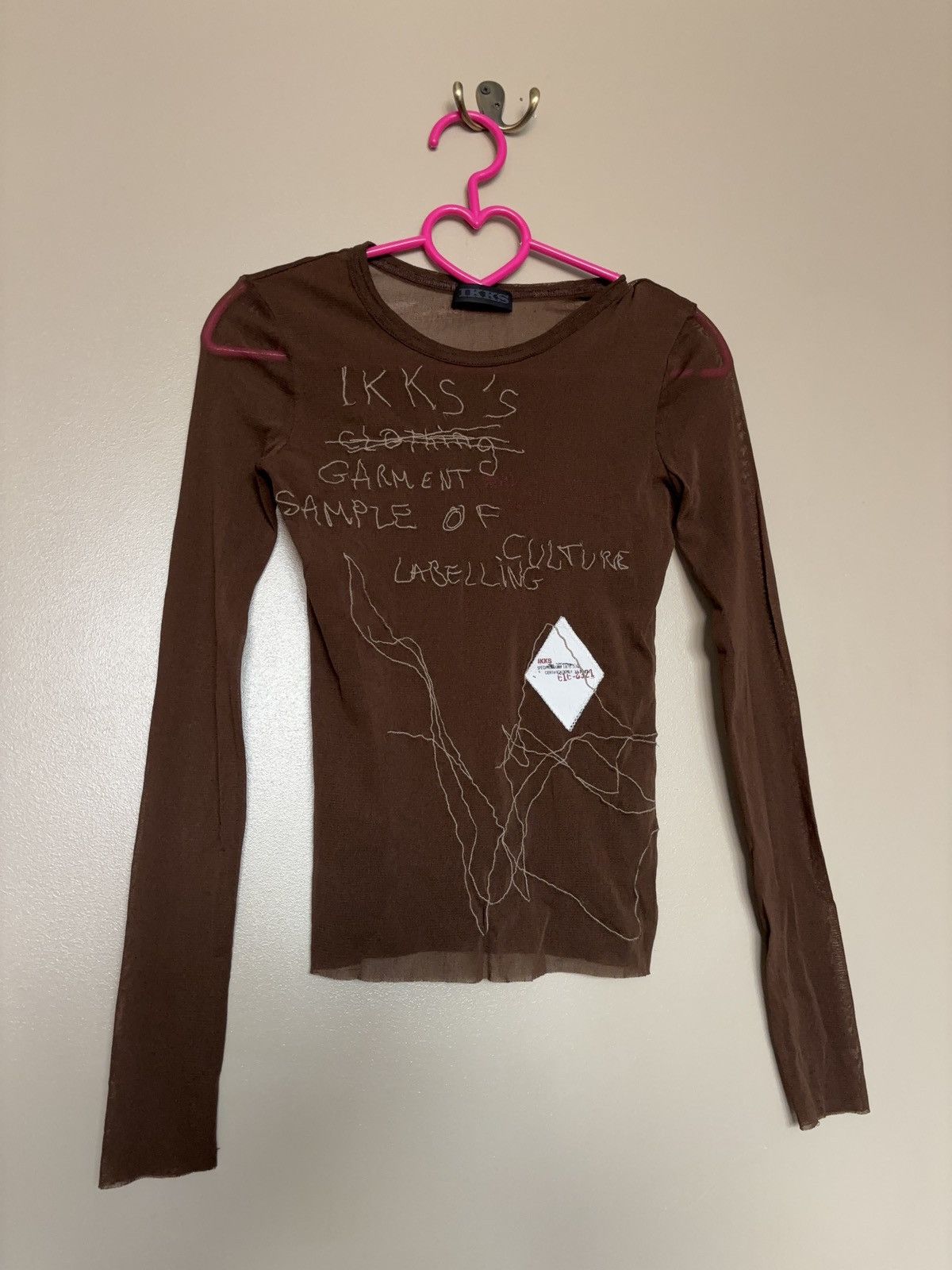 IKKS ARCHIVE IKKS PRINTED VINTAGE MESH LONG SLEEVE TOP Size S / US 4 / IT 40 - 2 Thumbnail